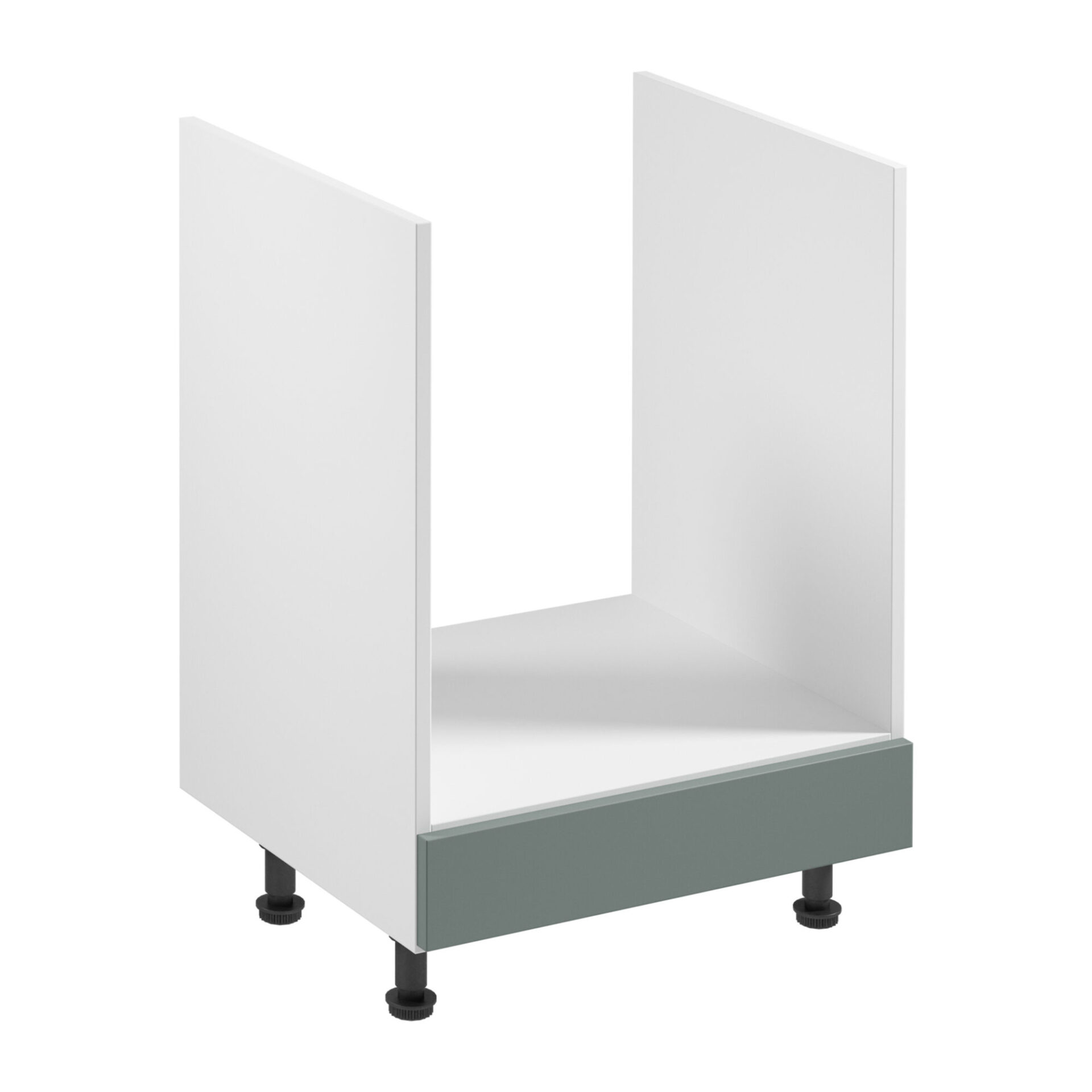 Apatinė virtuvės spintelė 1S įmontuojama viryklė Sorento D60ZK balta žalia