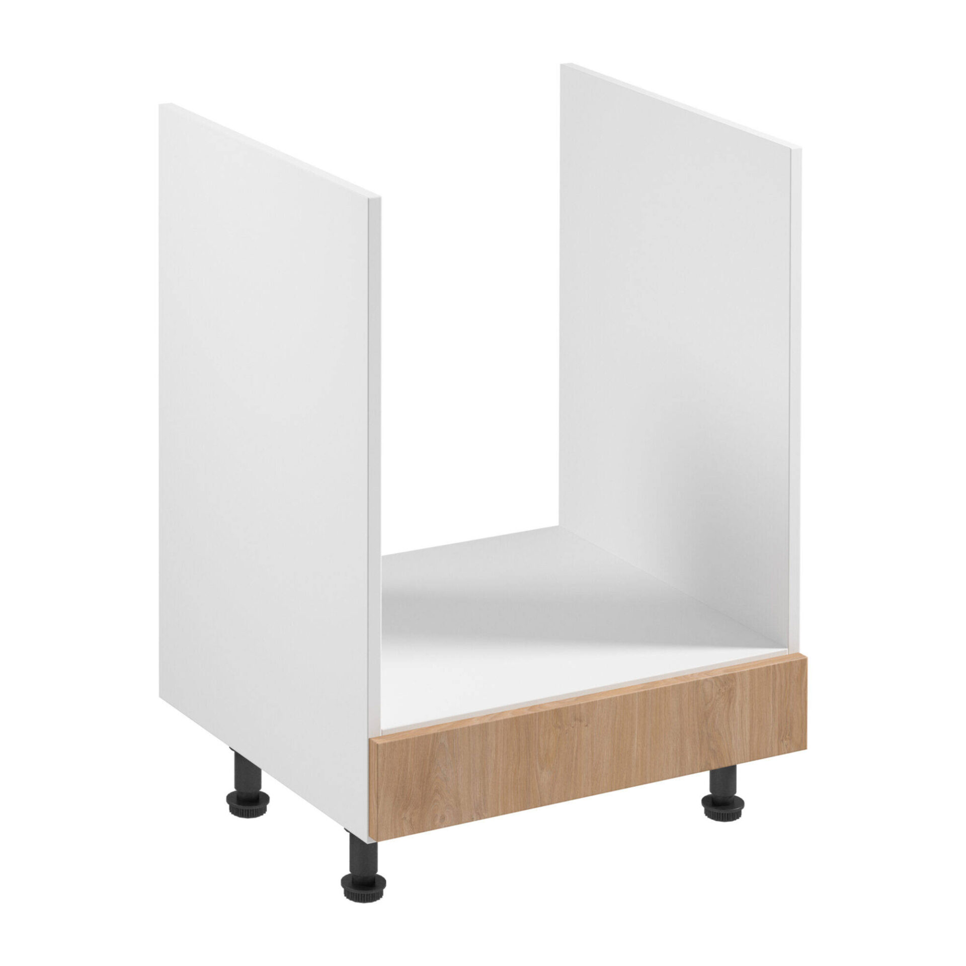 Apatinė virtuvės spintelė 1S įmontuojama viryklė Sorento D60ZK matinės baltos spalvos Puccini