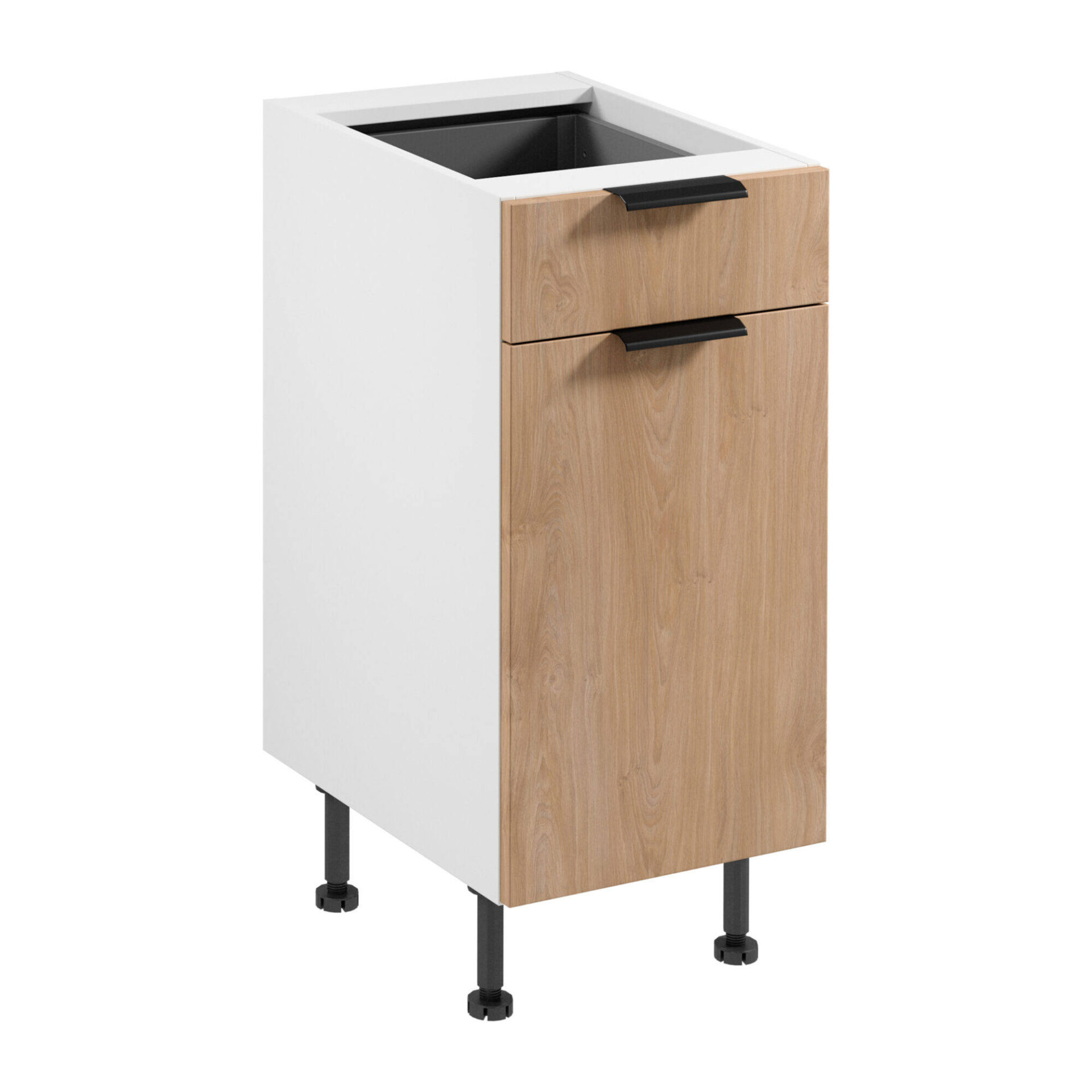 Apatinė virtuvės spintelė 1S1D Sorento D40S1 P/L Matinė balta Puccini