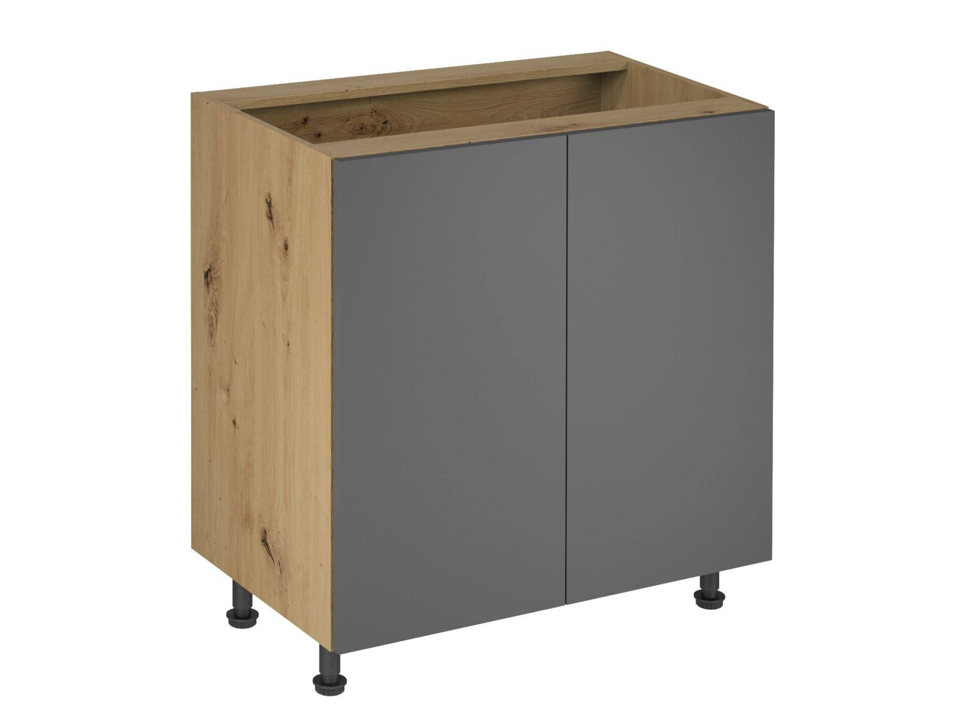 Apatinė 2 durų virtuvės spintelė D80 Langen pilka