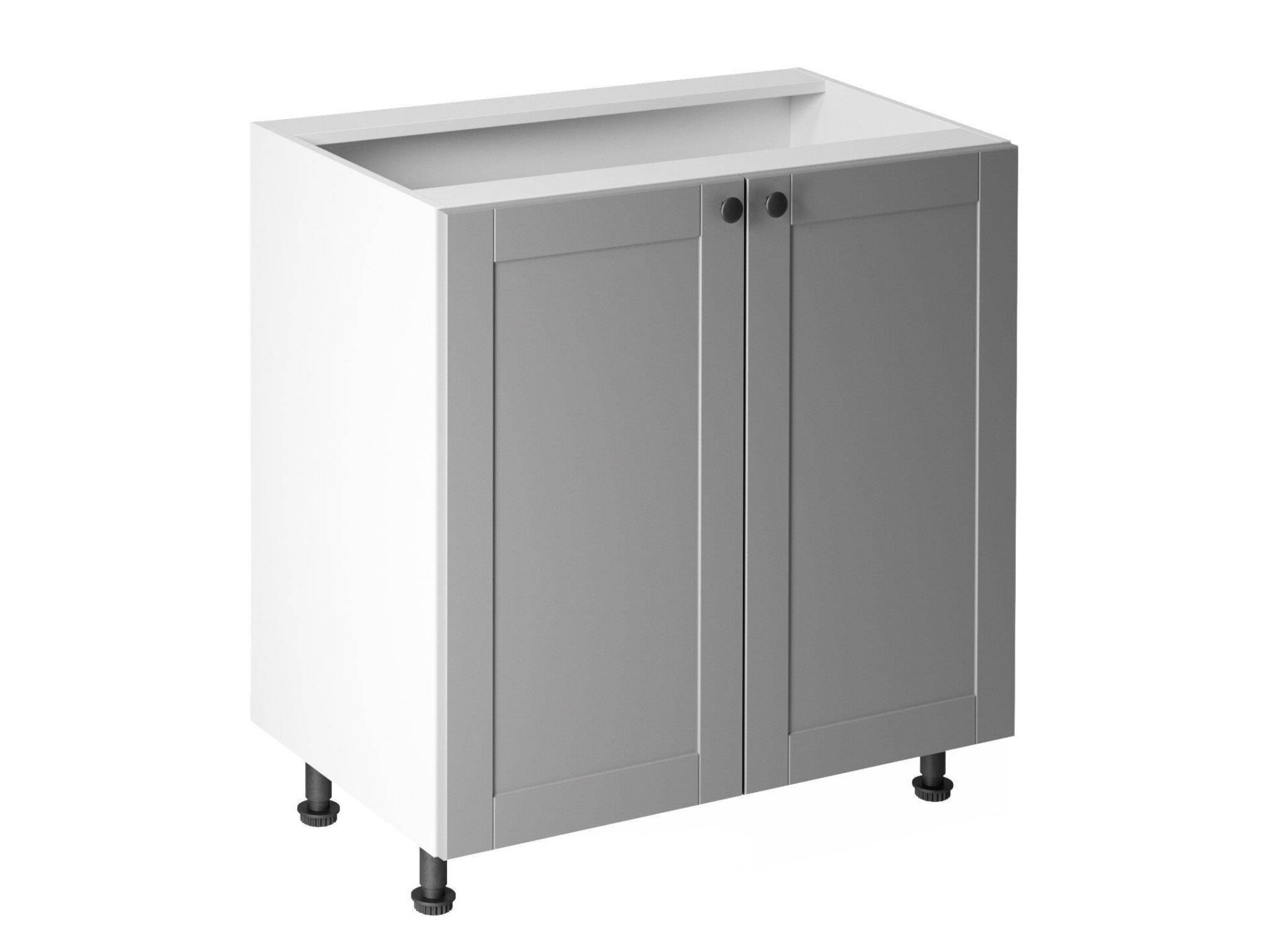 Apatinė 2 durų virtuvės spintelė D80 Linea pilka matinė