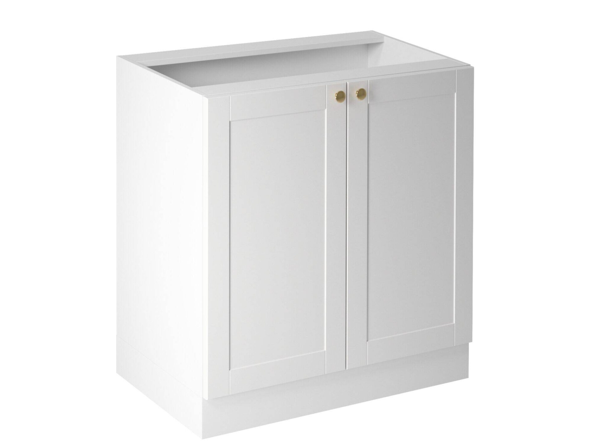 Apatinė 2 durų virtuvės spintelė D80 Linea balta matinė balta