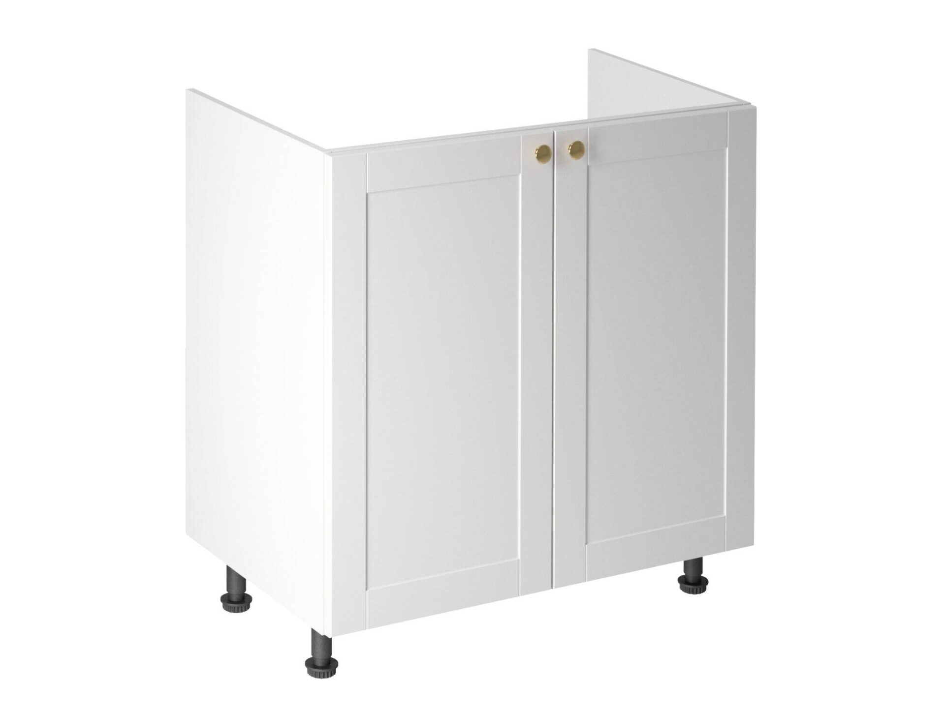 Apatinė 2 durų virtuvės spintelė D80Z Linea balta matinė balta