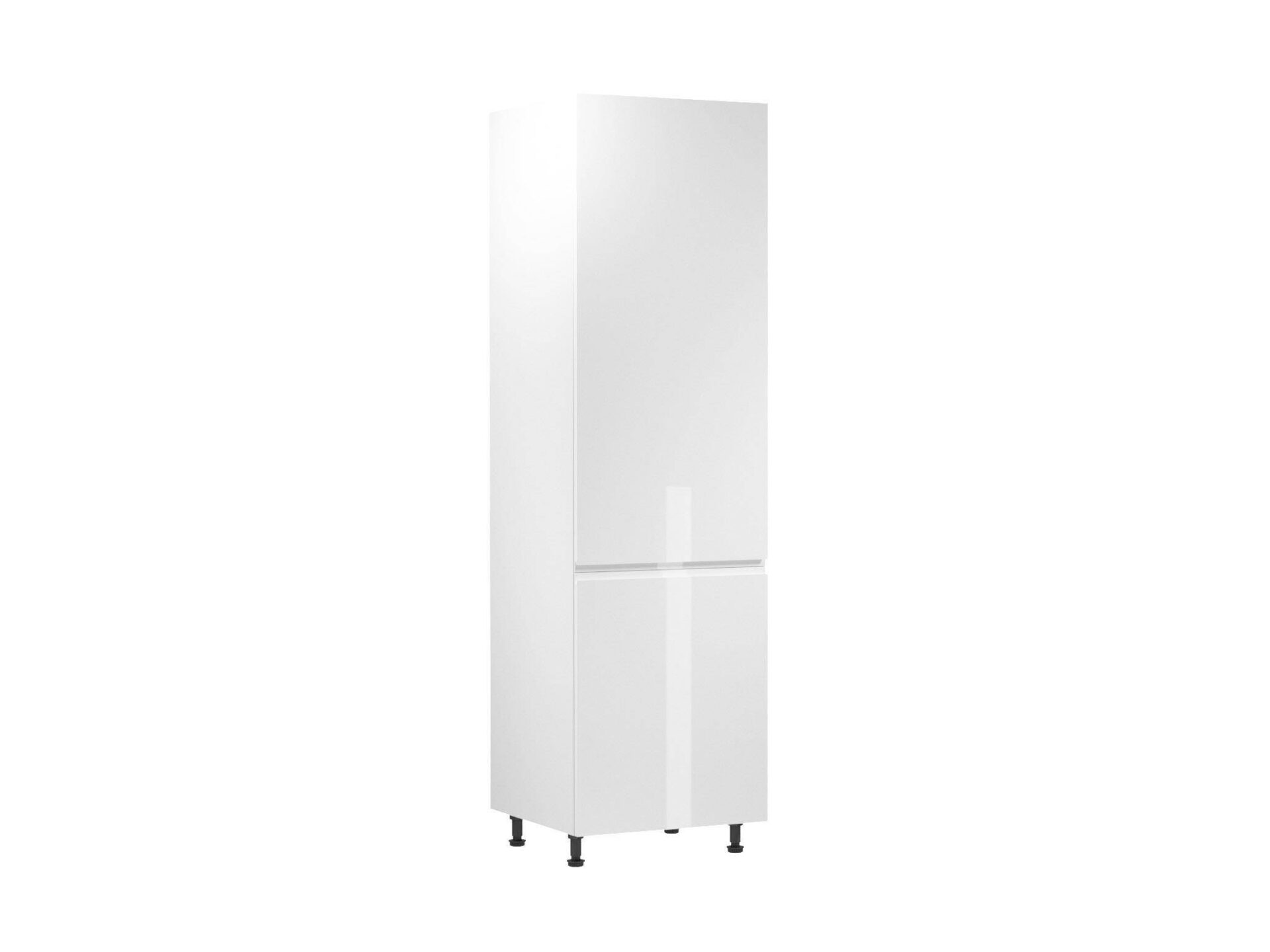 Apatinė 2 durų virtuvės spintelė su šaldytuvu dešinėje D60ZL-P Aspen White Gloss