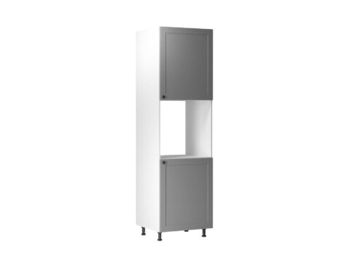 Apatinė 2 durų virtuvės spintelė su orkaite D60P P/L Linea pilka matinė