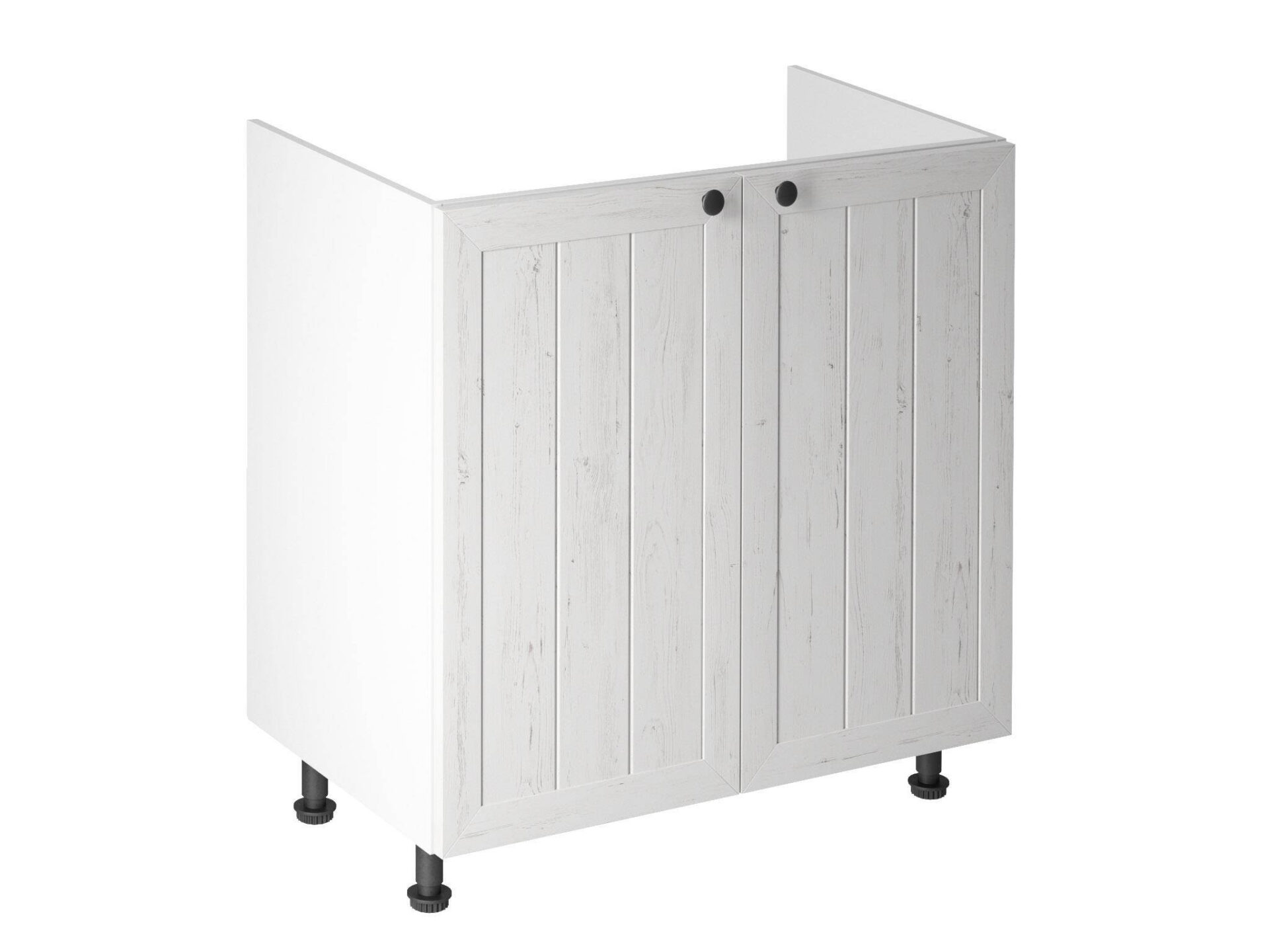 Apatinė 2 durų virtuvės spintelė su kriaukle D80Z Provanso pušis Andersen balta matinė