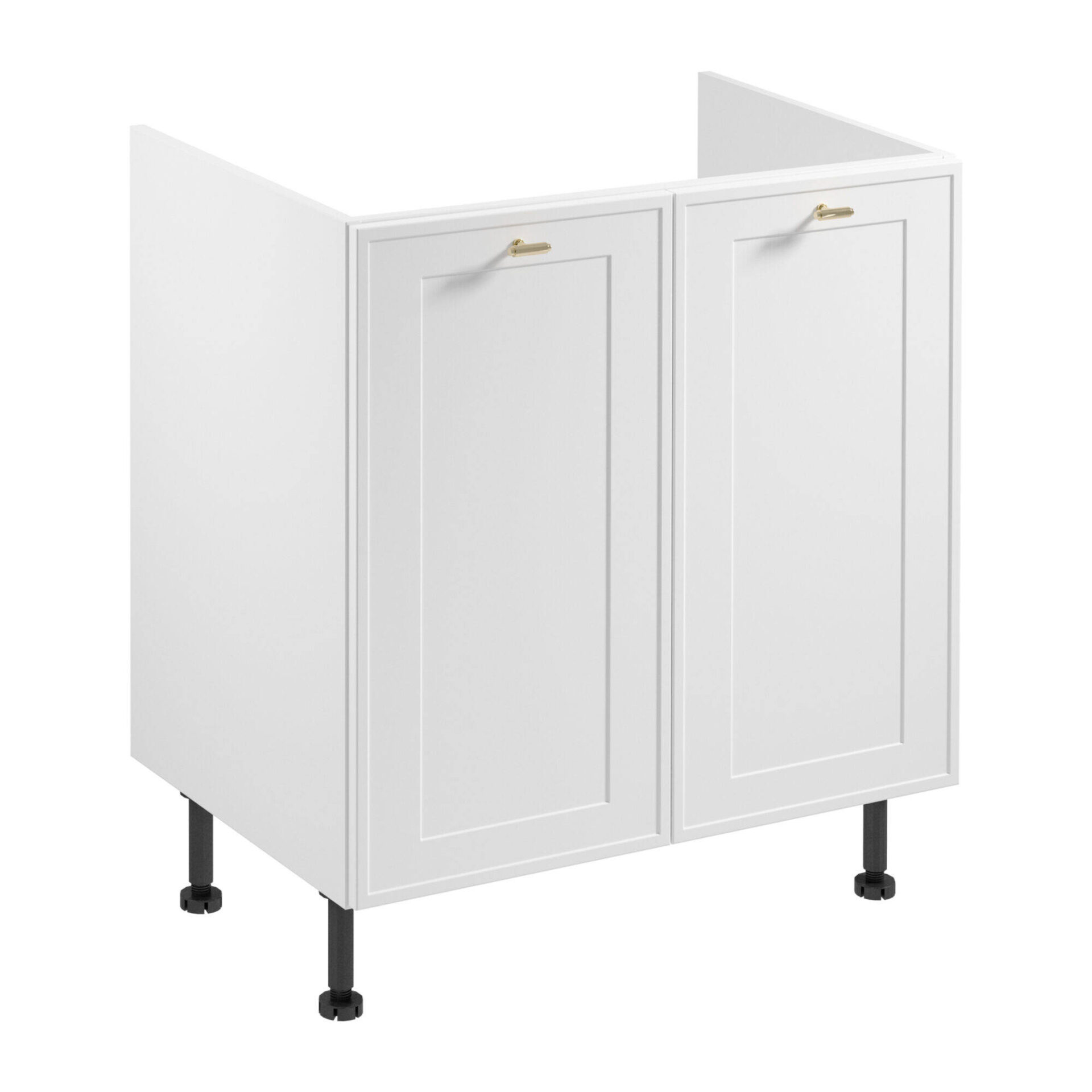 2D apatinė virtuvės spintelė po kriaukle Sorento D80Z matinės baltos spalvos