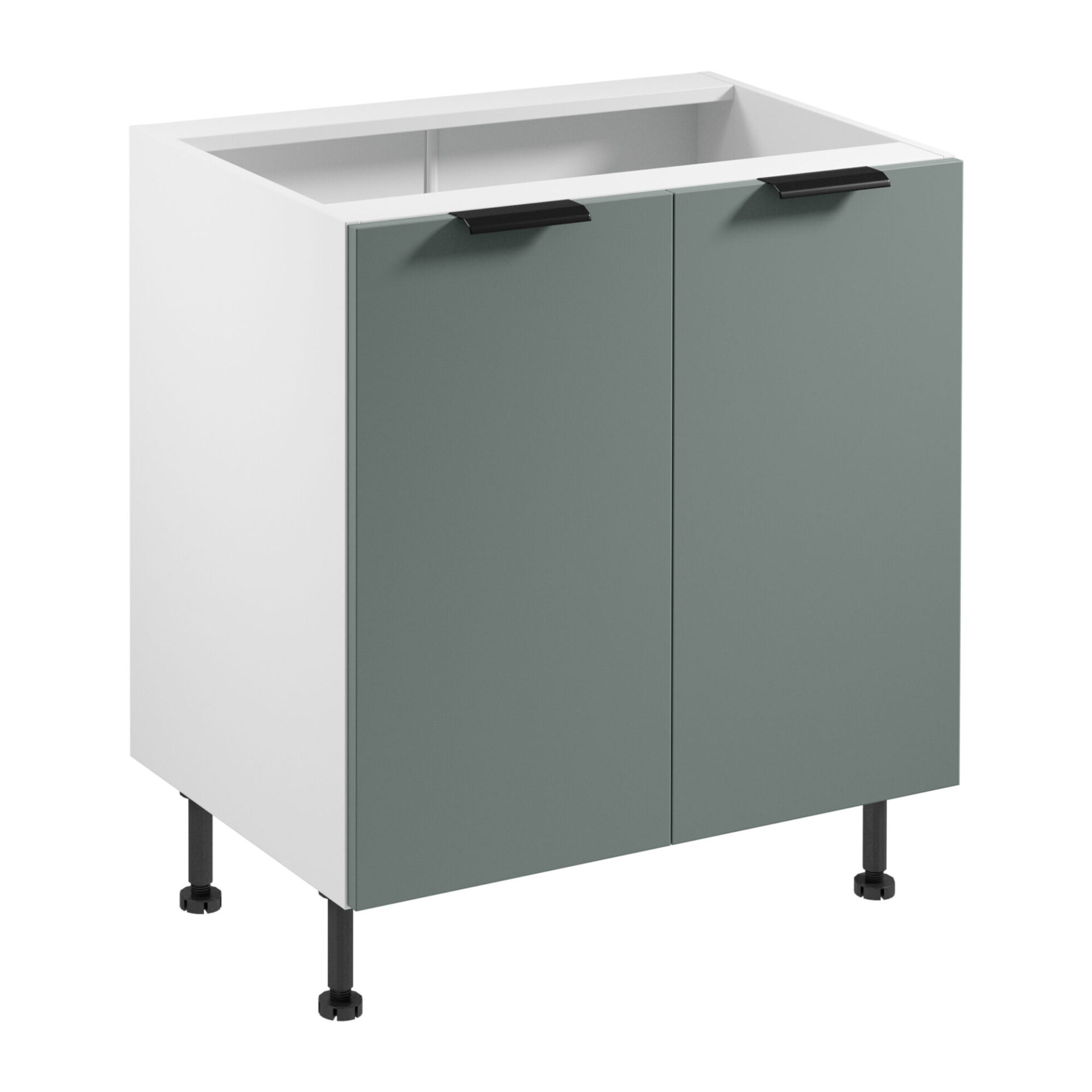 Apatinė virtuvės spintelė 2D Sorento D80 balta žalia