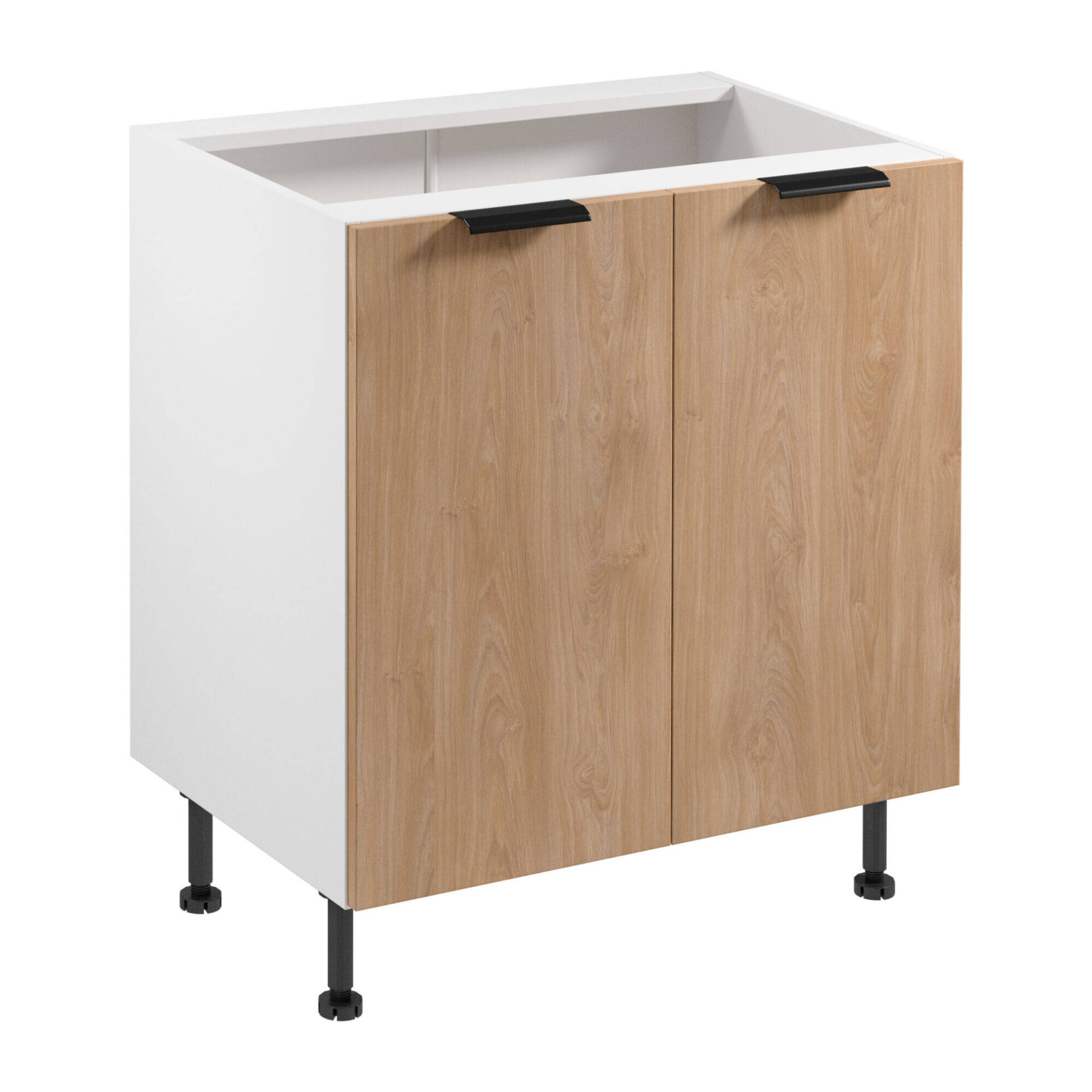 Apatinė 2D virtuvės spintelė Sorento D80 matinės baltos spalvos Puccini