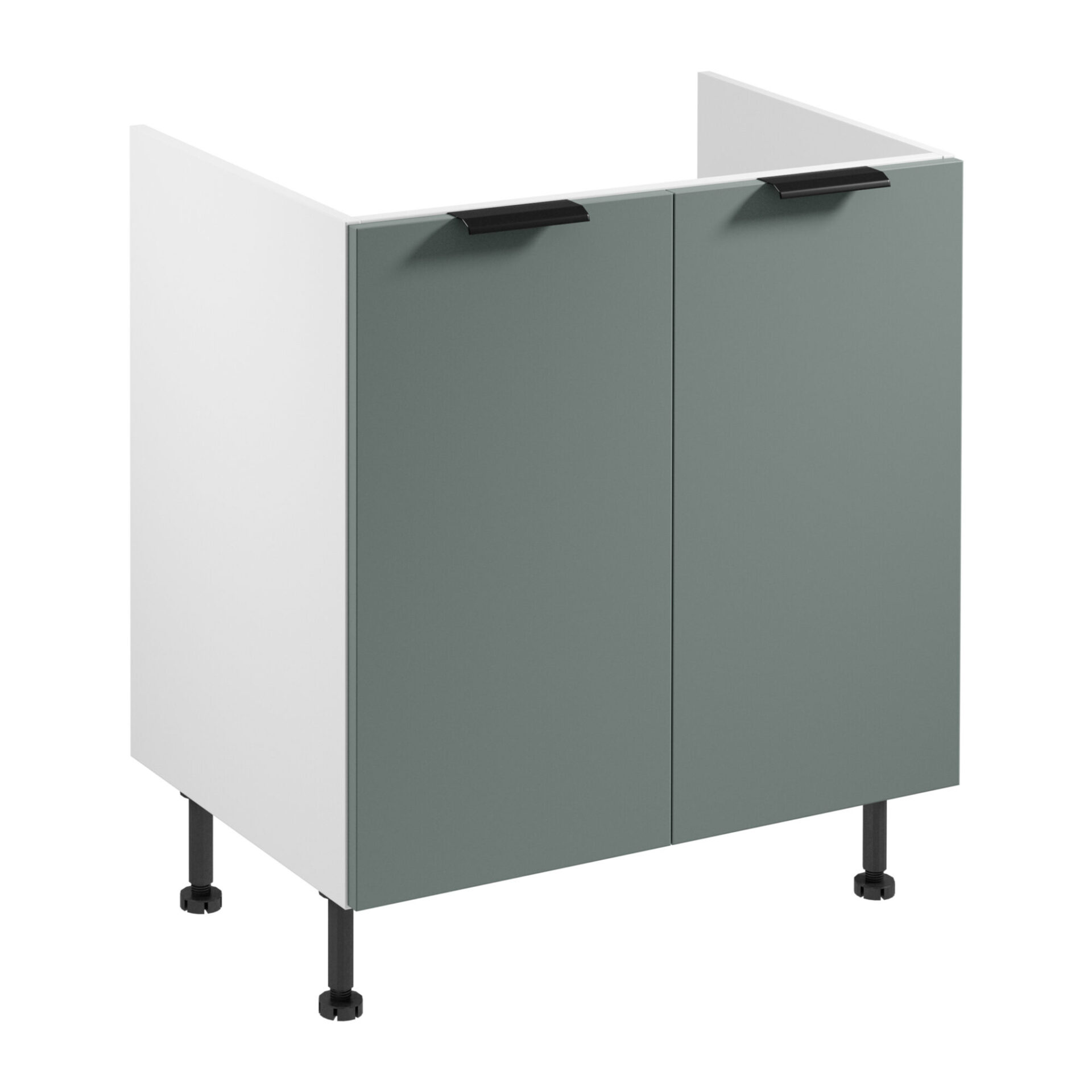 Apatinė virtuvės spintelė 2D Sorento D80Z balta žalia