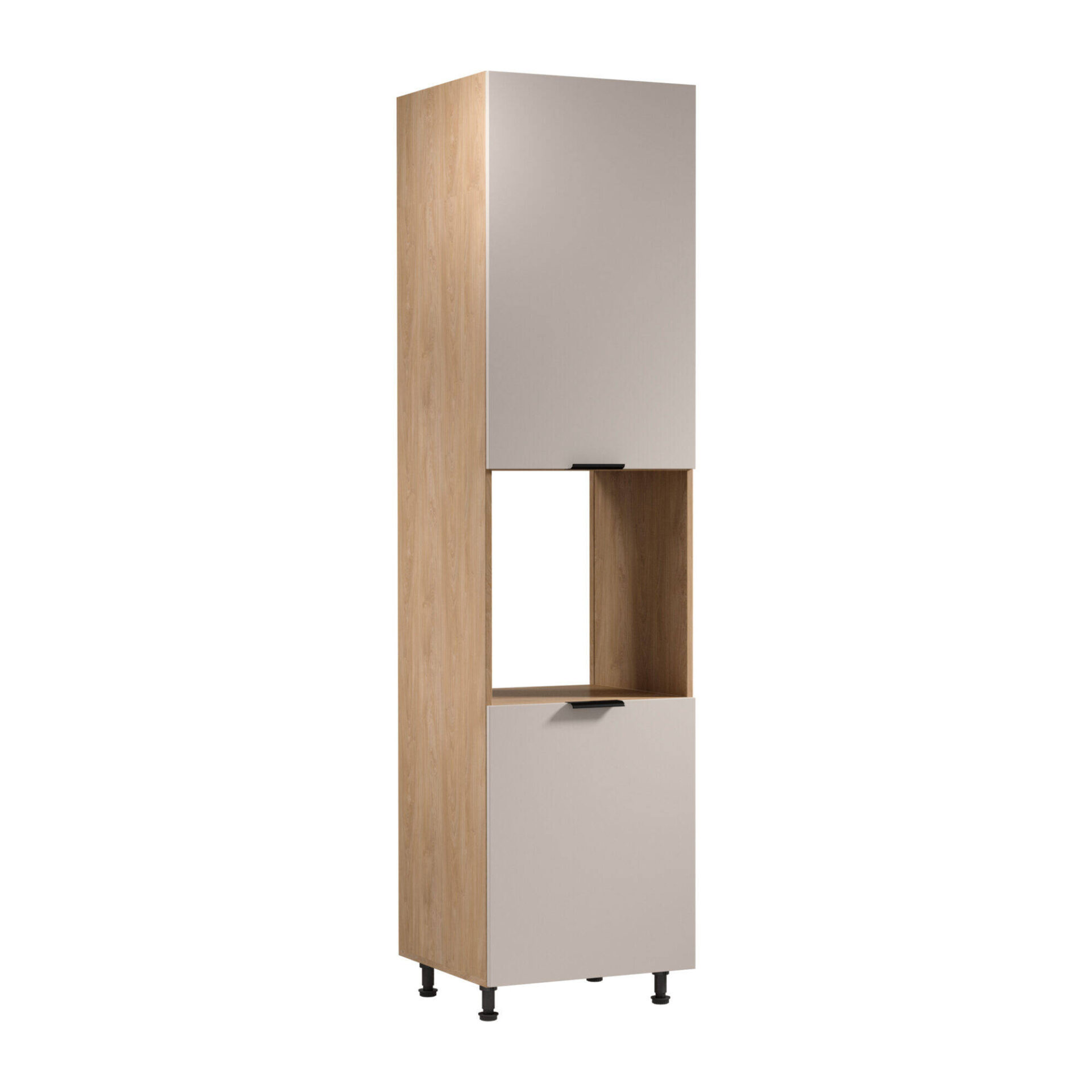 Apatinė 2D virtuvės spintelė su orkaite Sorento D60PWN P/L Puccini matinės smėlio spalvos