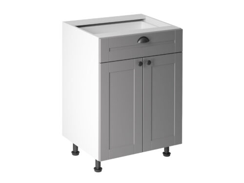 Apatinė virtuvės spintelė 2D1S D60S1 Linea pilka matinė