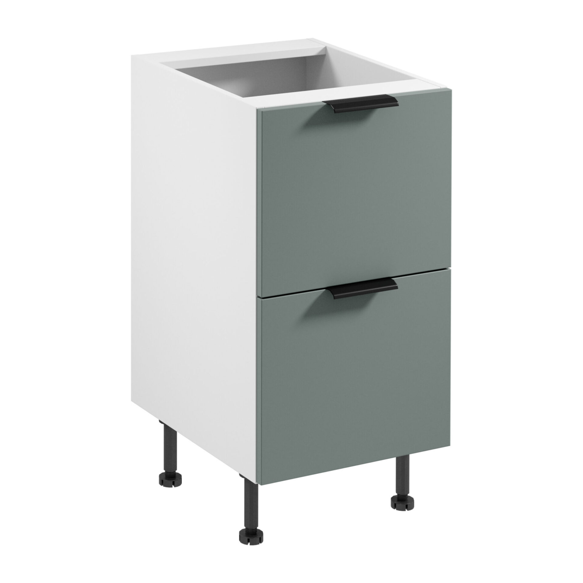 Apatinė virtuvės spintelė 2S Sorento D45S2 AX Balta Žalia