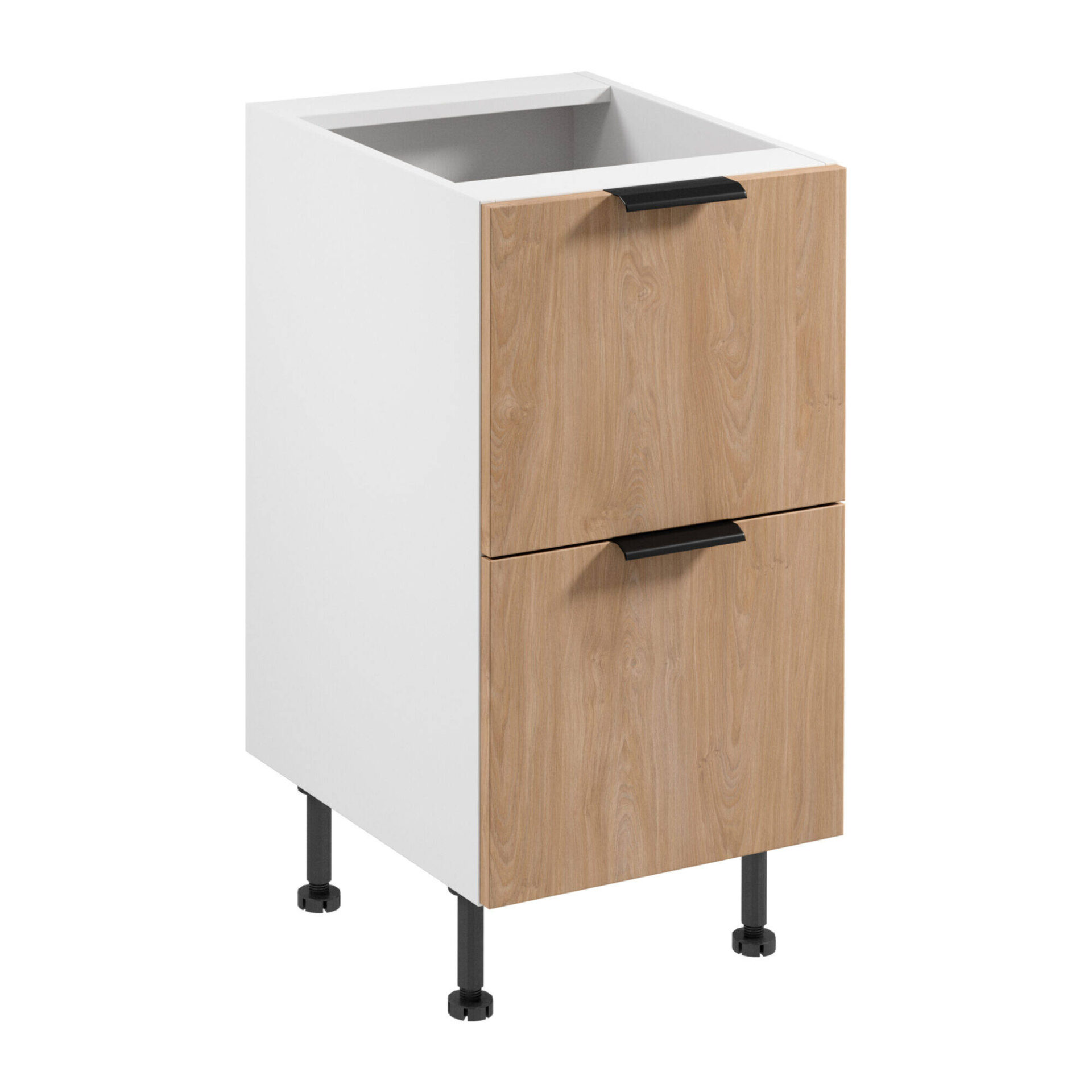 Apatinė virtuvės spintelė 2S Sorento D45S2 AX Matinė balta Puccini