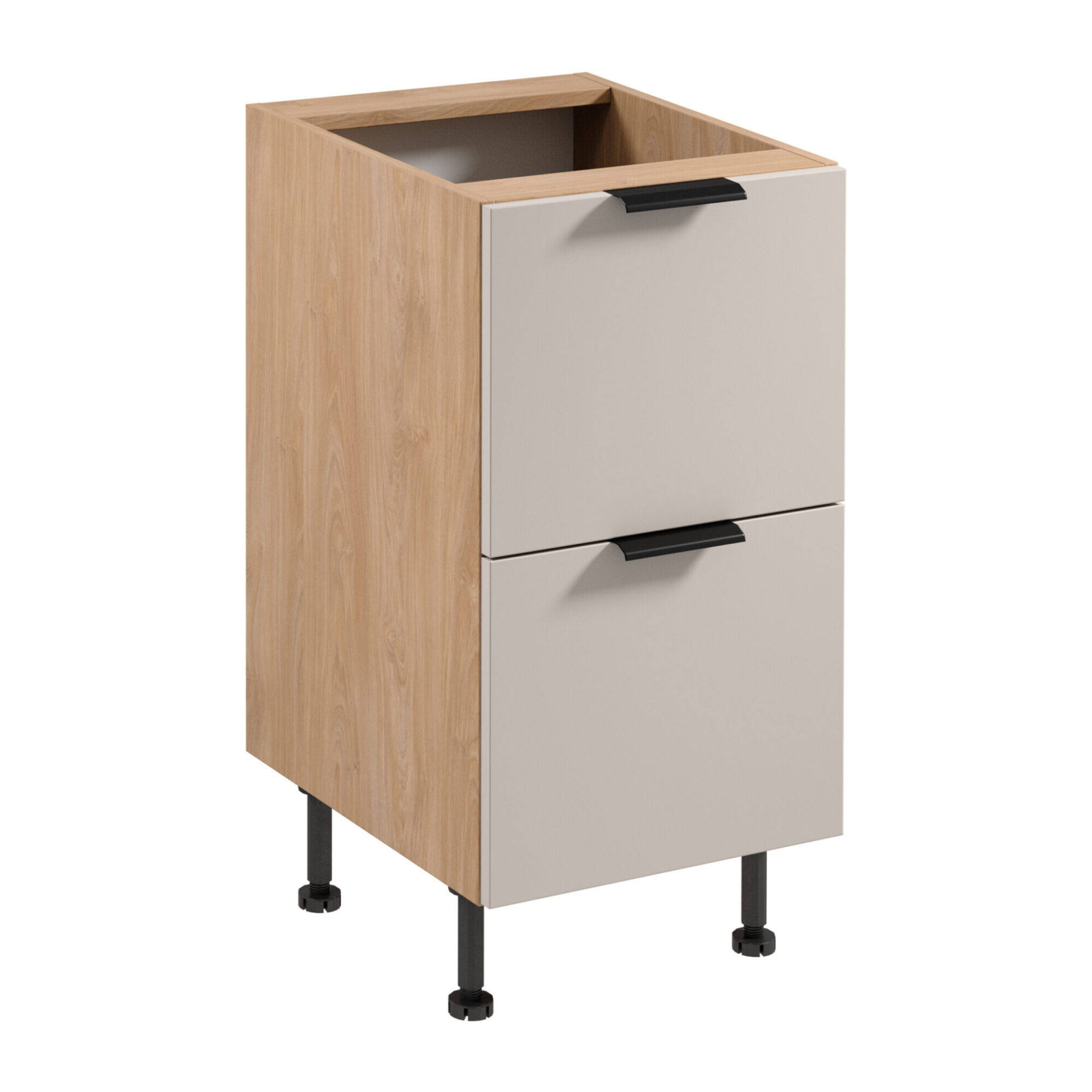 Apatinė virtuvės spintelė 2S Sorento D45S2 AX Puccini matinės smėlio spalvos