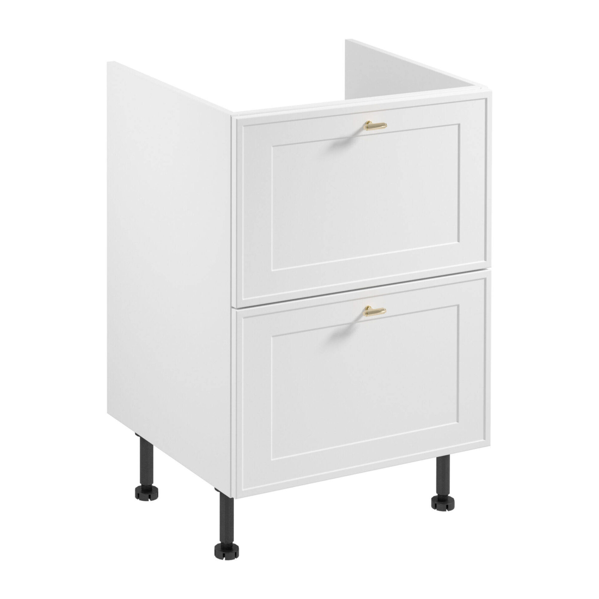 Apatinė virtuvės spintelė 2S Sorento D60IN AX matinės baltos spalvos