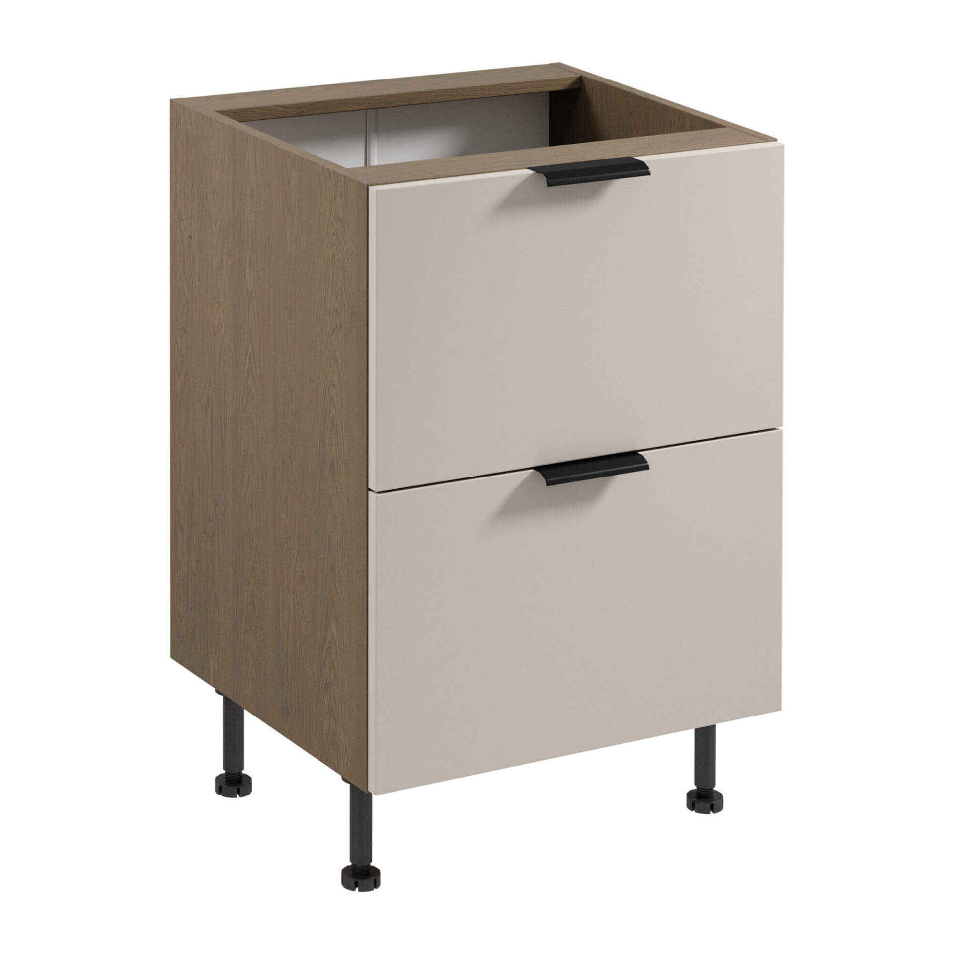 Apatinė virtuvės spintelė 2S Sorento D60S2 AX Baltic Storm Beige Matte