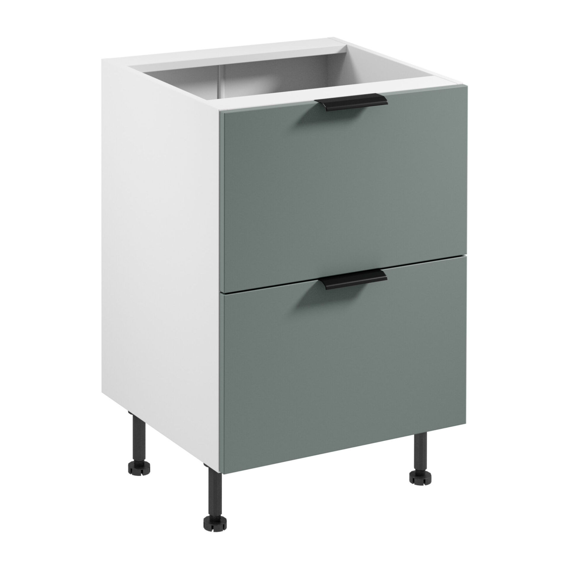 Apatinė virtuvės spintelė 2S Sorento D60S2 AX Balta Žalia