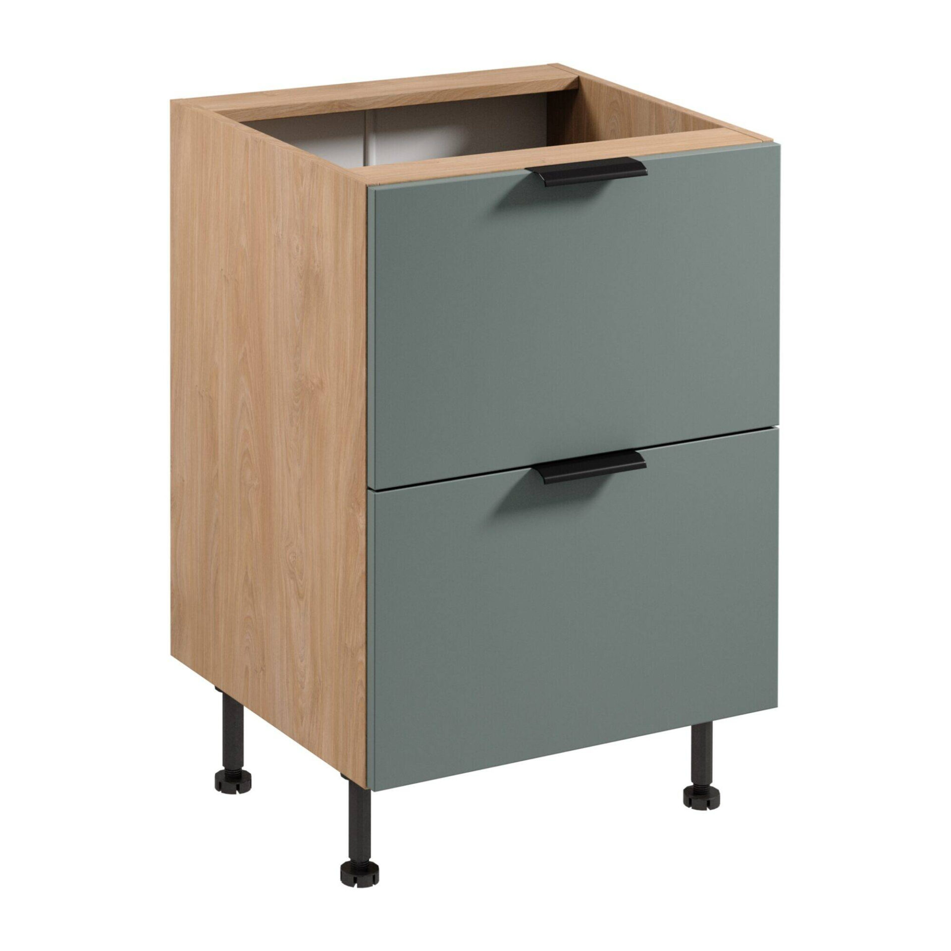 Apatinė virtuvės spintelė 2S Sorento D60S2 AX Puccini Green