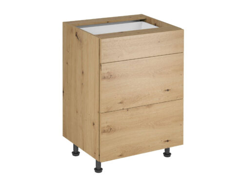 Apatinė virtuvės spintelė su 3 stalčiais, D60S3, atidaroma stumiant, Langen Artisan