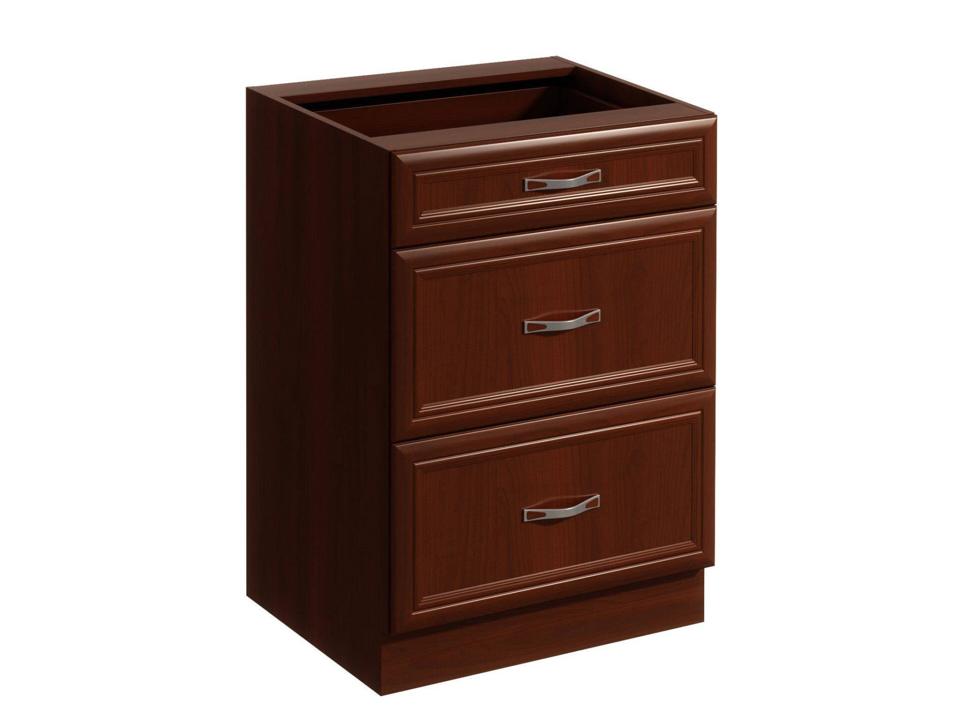 Apatinė virtuvės spintelė, 3 stalčiai, D60S3, Sicily Walnut