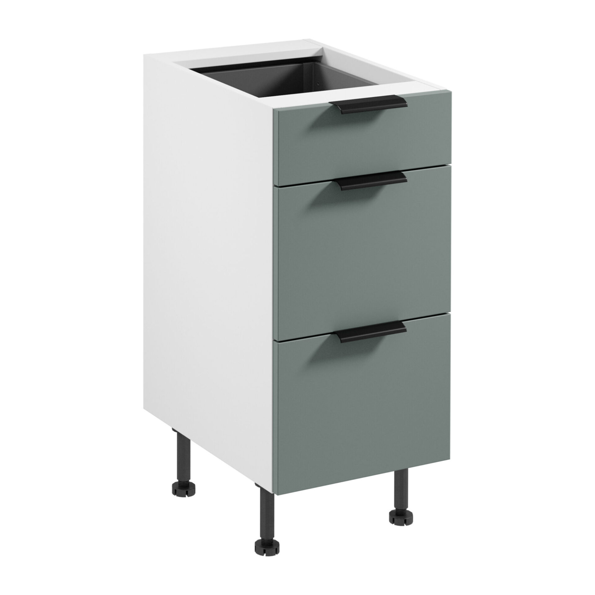 Apatinė virtuvės spintelė 3S Sorento D40S3 AX Balta Žalia