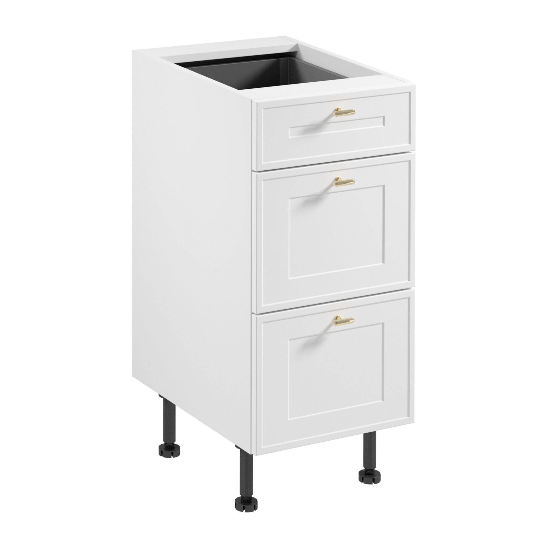 Apatinė virtuvės spintelė 3S Sorento D40S3 AX matinės baltos spalvos