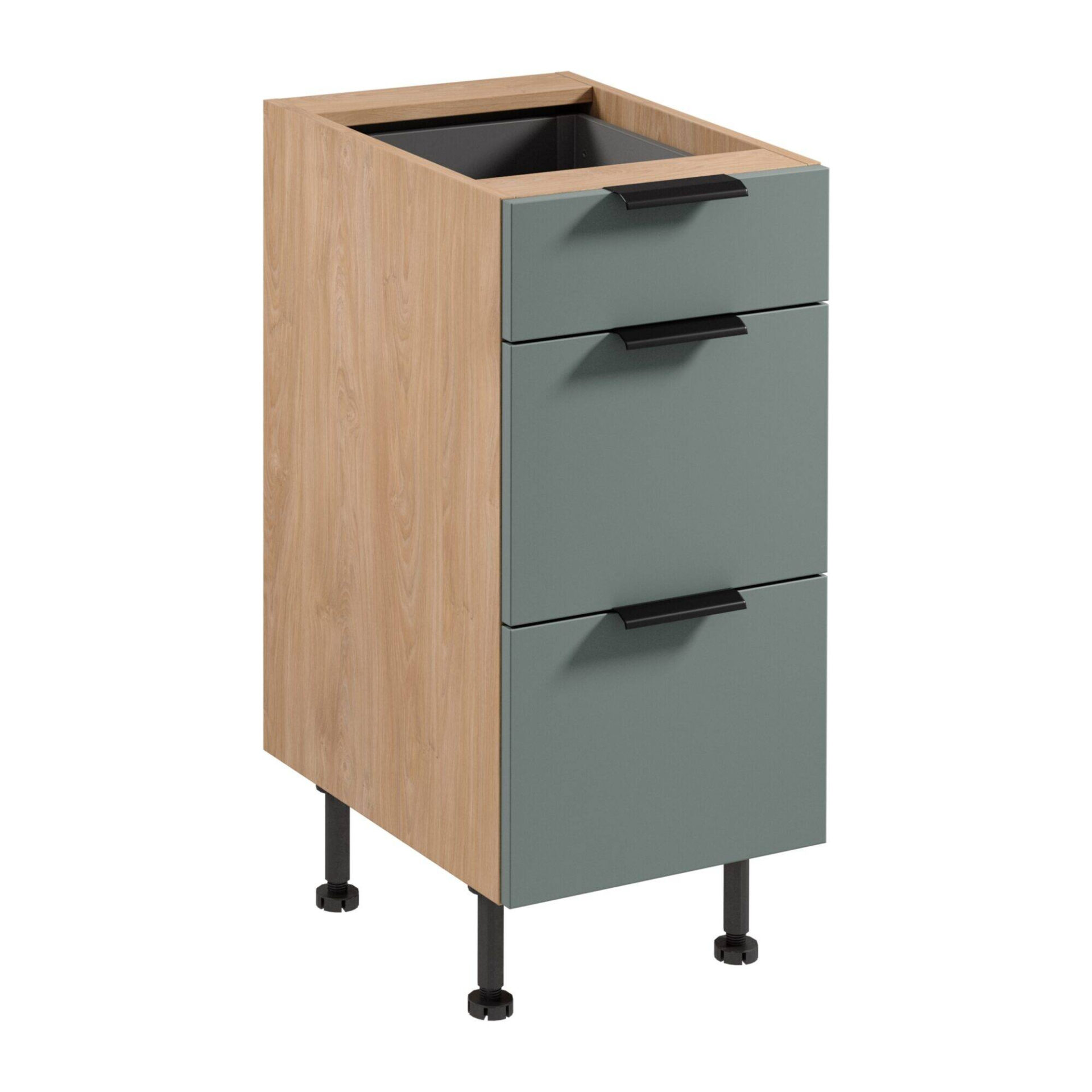 Apatinė virtuvės spintelė 3S Sorento D40S3 AX Puccini Green