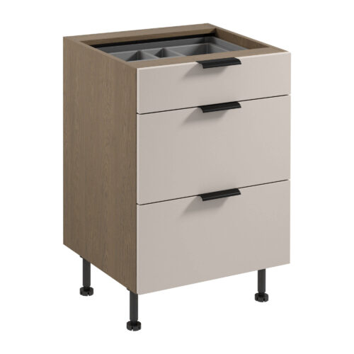 Apatinė virtuvės spintelė 3S Sorento D60S3 AX Baltic Storm Beige Matte