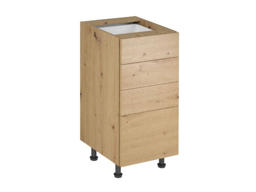 Apatinė virtuvės spintelė su 4 stalčiais, D40S4, atidaroma stumiant, Langen Artisan