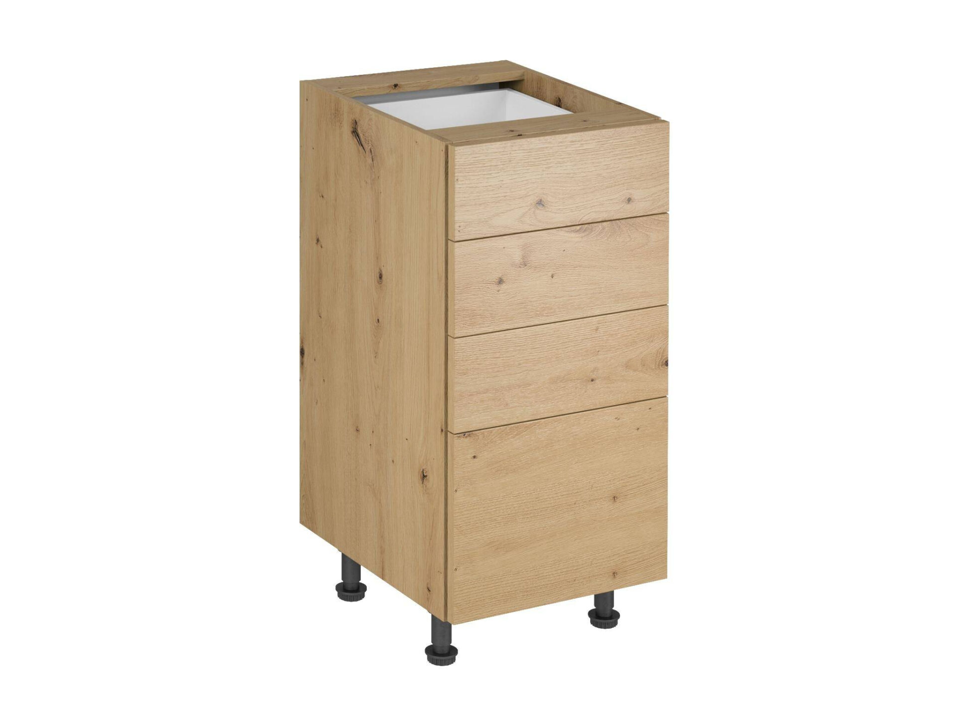 Apatinė virtuvės spintelė su 4 stalčiais, D40S4, atidaroma stumiant, Langen Artisan