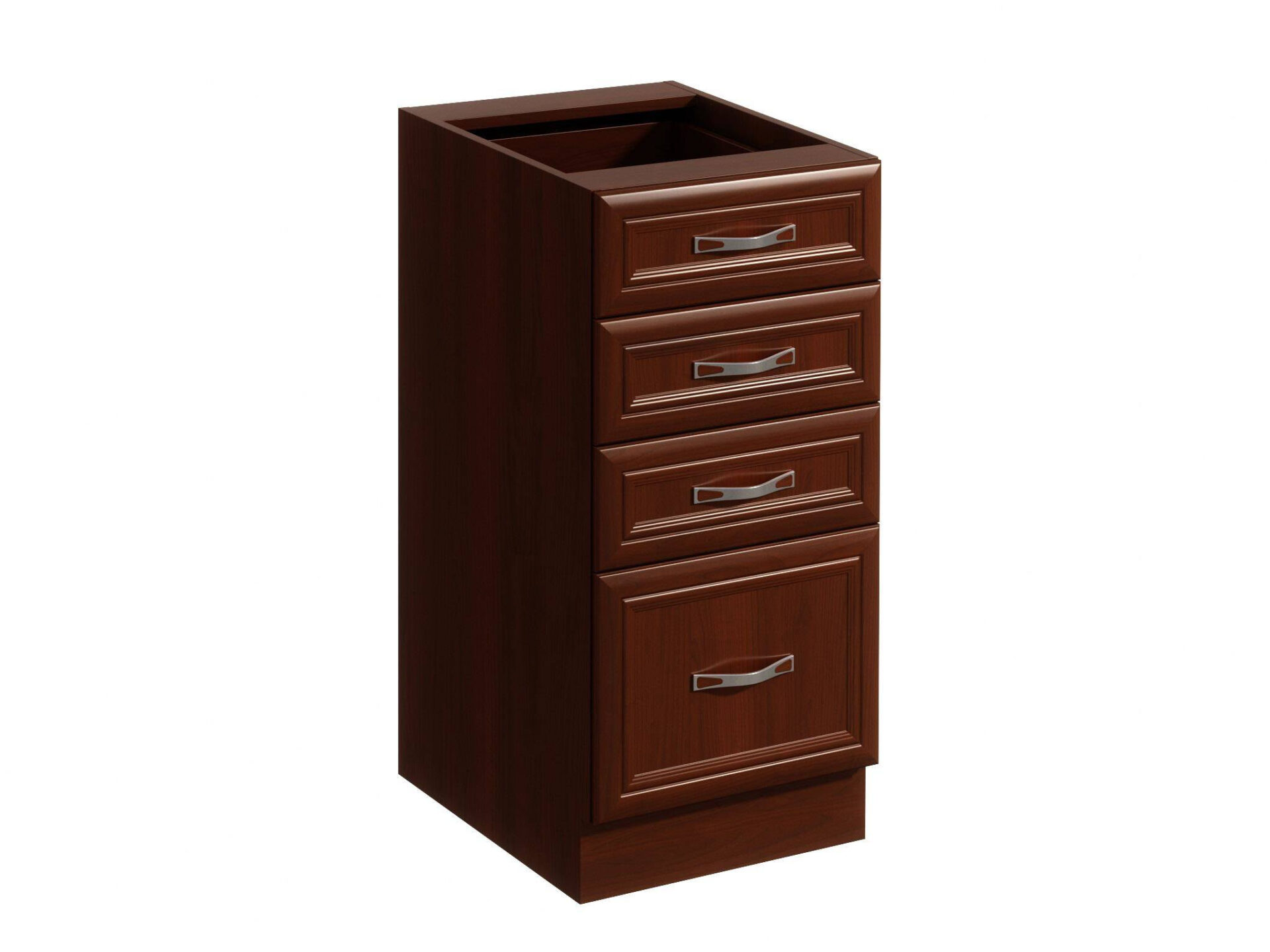 Apatinė virtuvės spintelė su 4 stalčiais, D40S4, Sicily Walnut