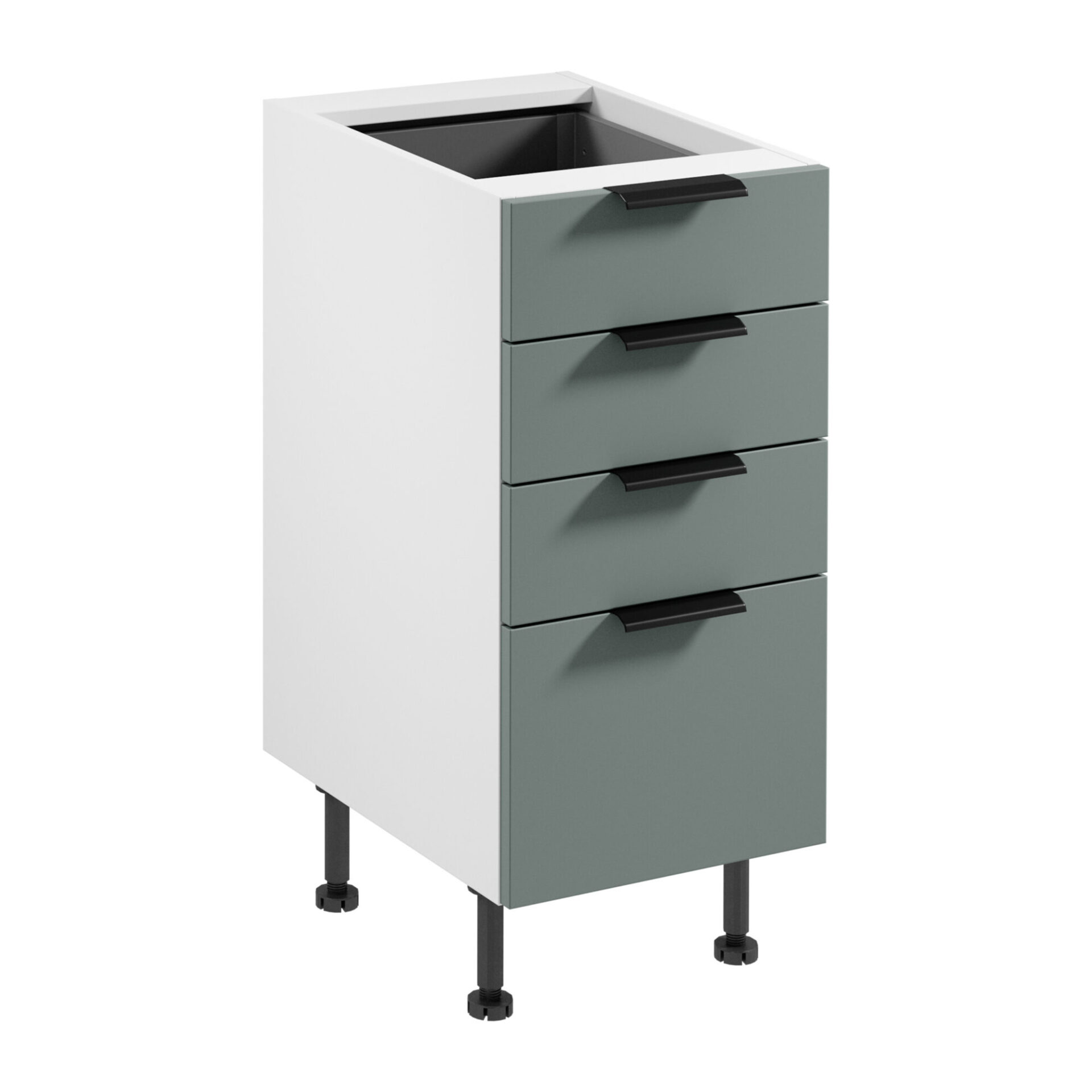 Apatinė virtuvės spintelė 4S Sorento D40S4 AX Balta Žalia