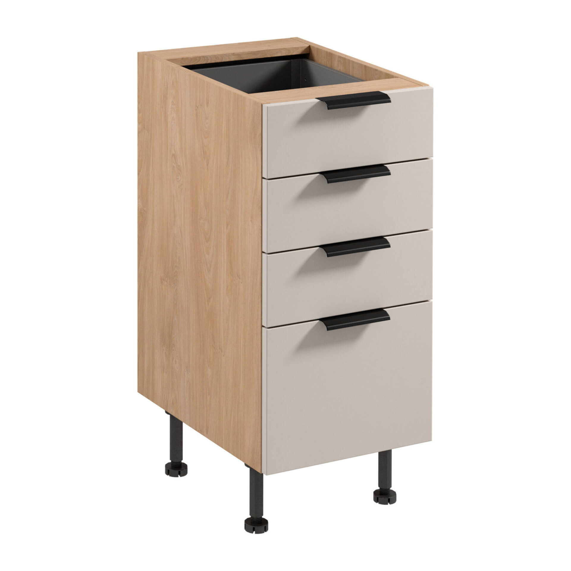 Apatinė virtuvės spintelė 4S Sorento D40S4 AX Puccini Matte Beige