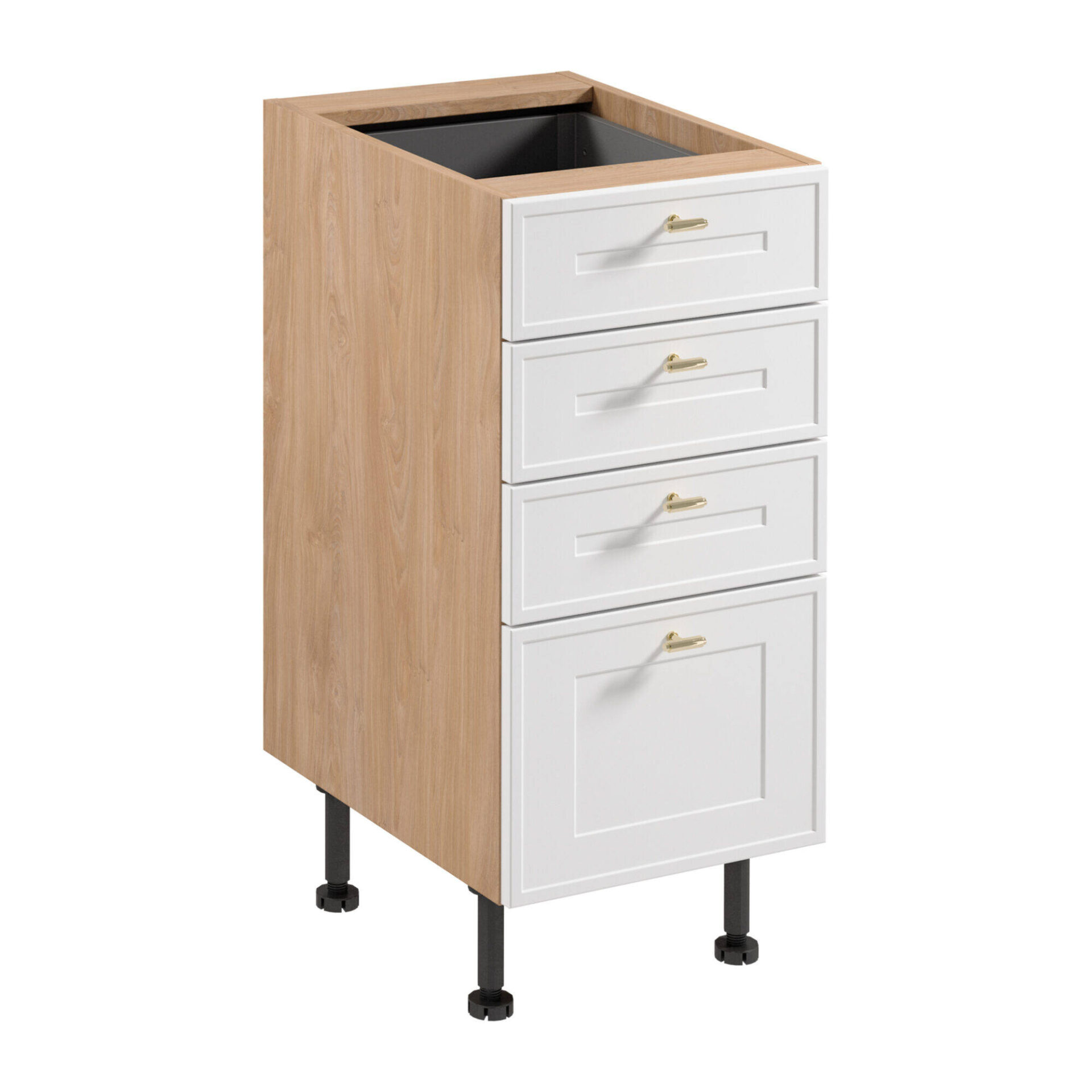 Apatinė virtuvės spintelė 4S Sorento D40S4 AX Puccini matinis baltas rėmas