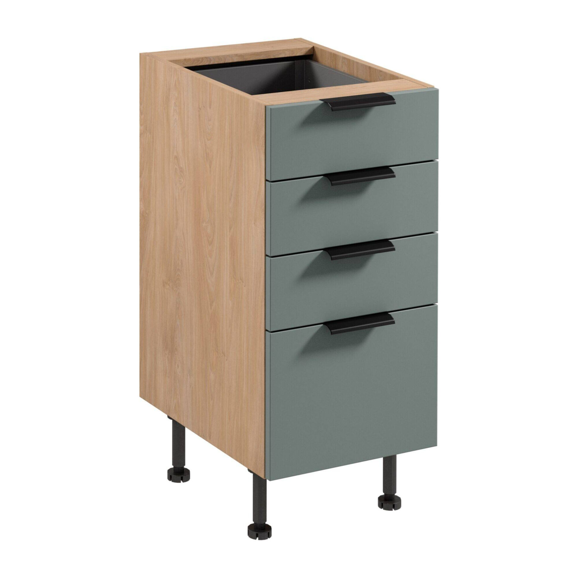 Apatinė virtuvės spintelė 4S Sorento D40S4 AX Puccini Green