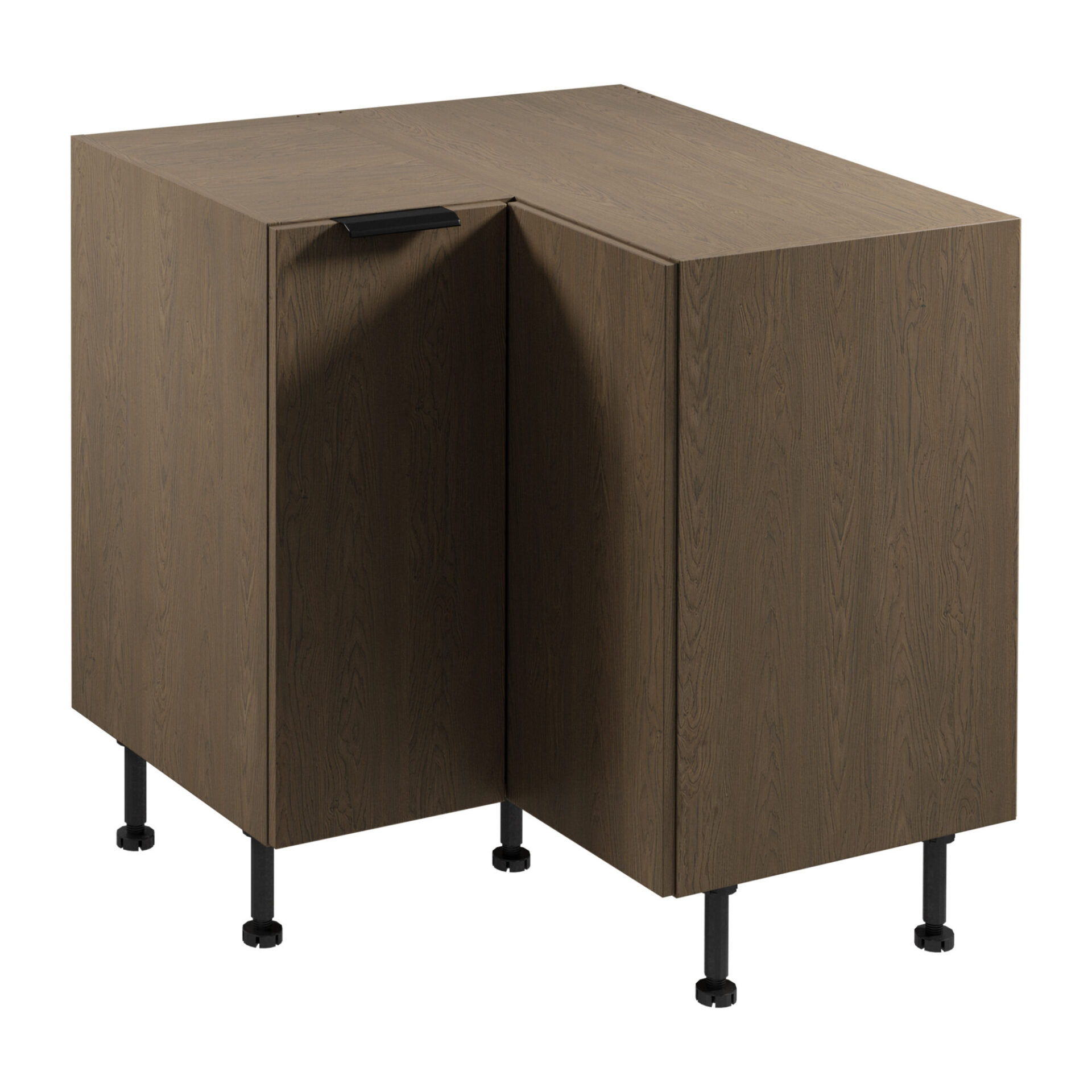 Apatinė kampinė virtuvės spintelė 2D Sorento D90N Baltic Storm