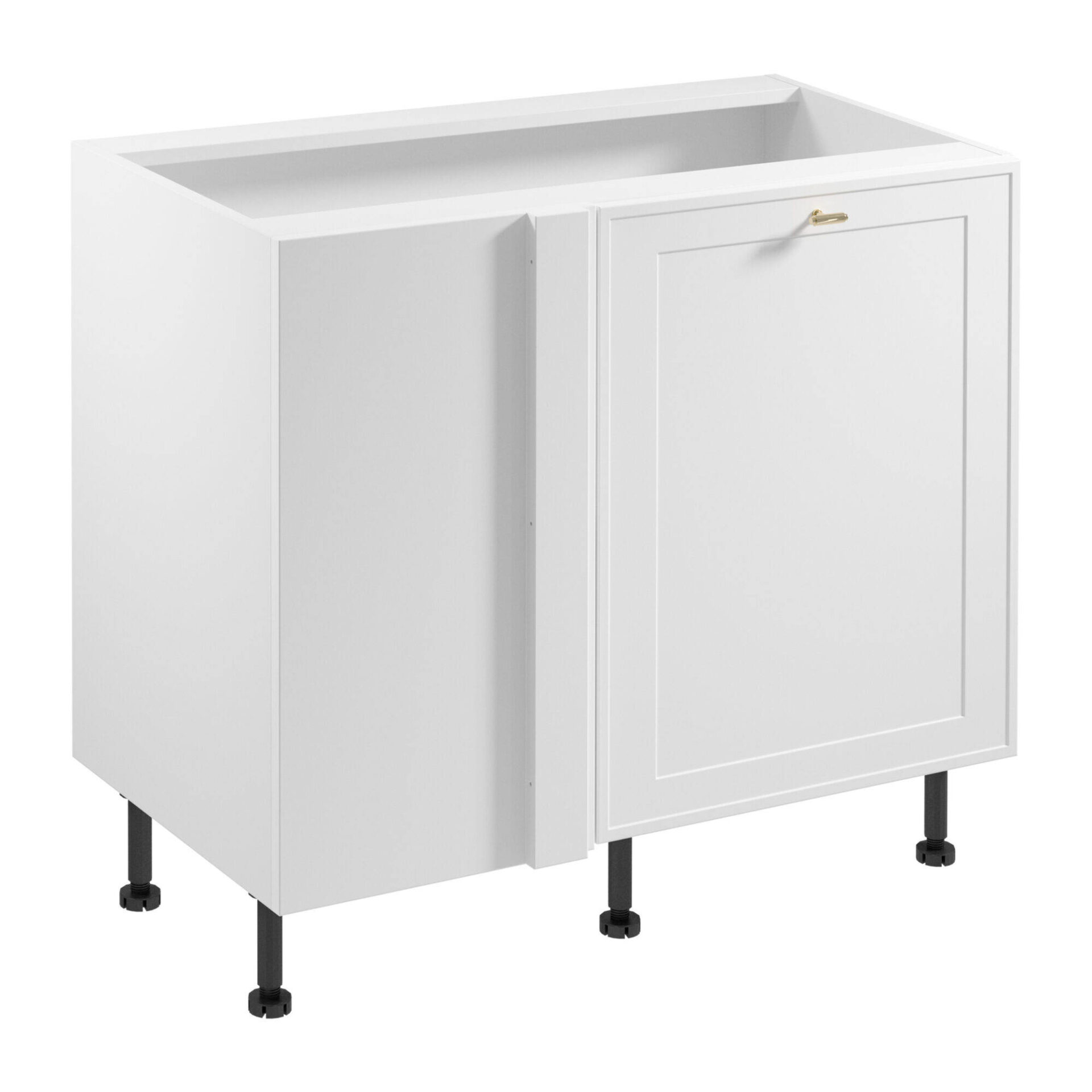 Sorento D100N apatinė virtuvės spintelė su tiesiais kampais, matinė balta