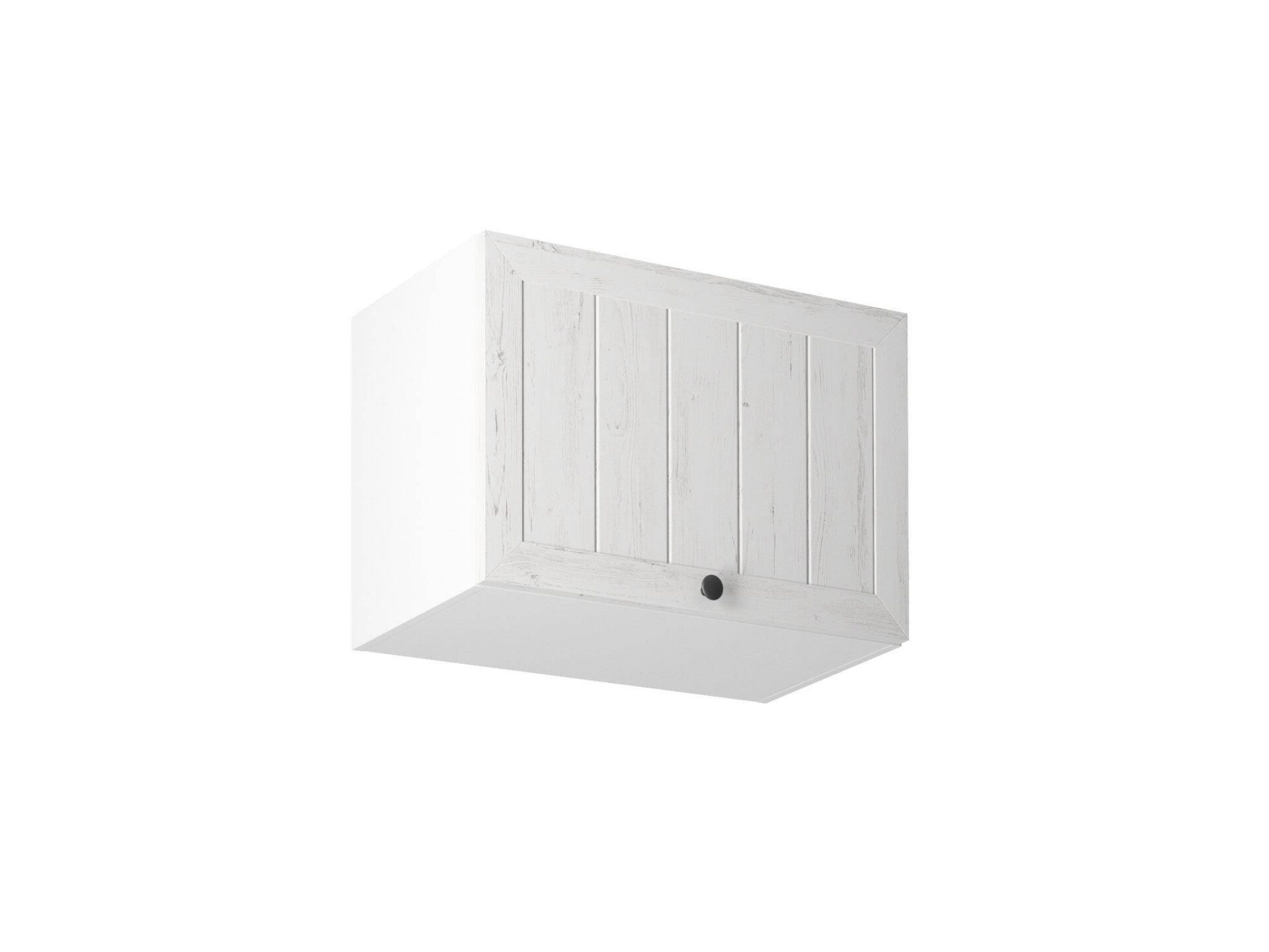 Viršutinė virtuvės spintelė, 1 durų, G60K, Provanso pušis, Anderseno balta matinė