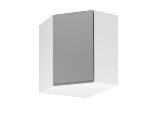 Viršutinė kampinė virtuvės spintelė, 1 durų, G60N, drebulės pilka, blizgi,