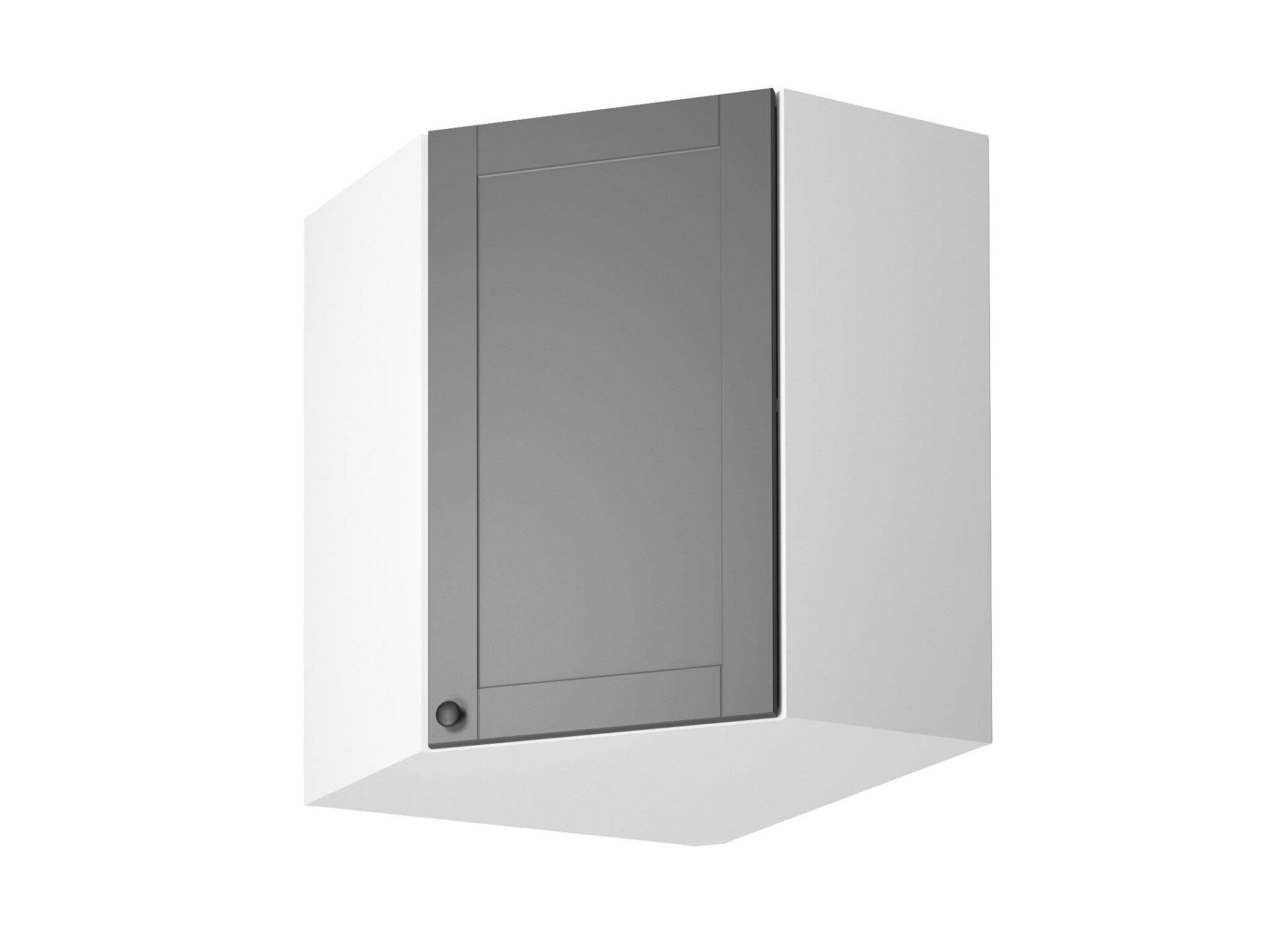 Viršutinė kampinė virtuvės spintelė, 1 durų, G60N, pilka, matinė, „Linea“