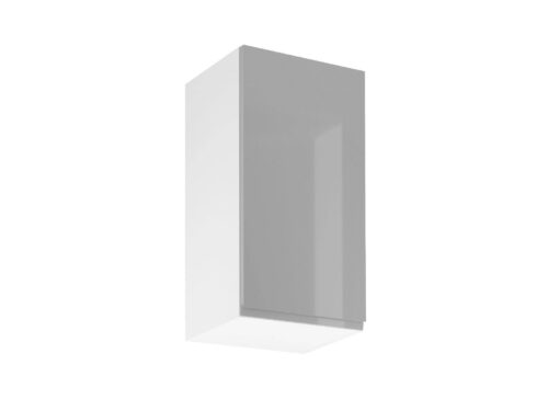 Viršutinė virtuvės spintelė, 1 durų, dešininė, G40-P, drebulės pilka, blizgi,