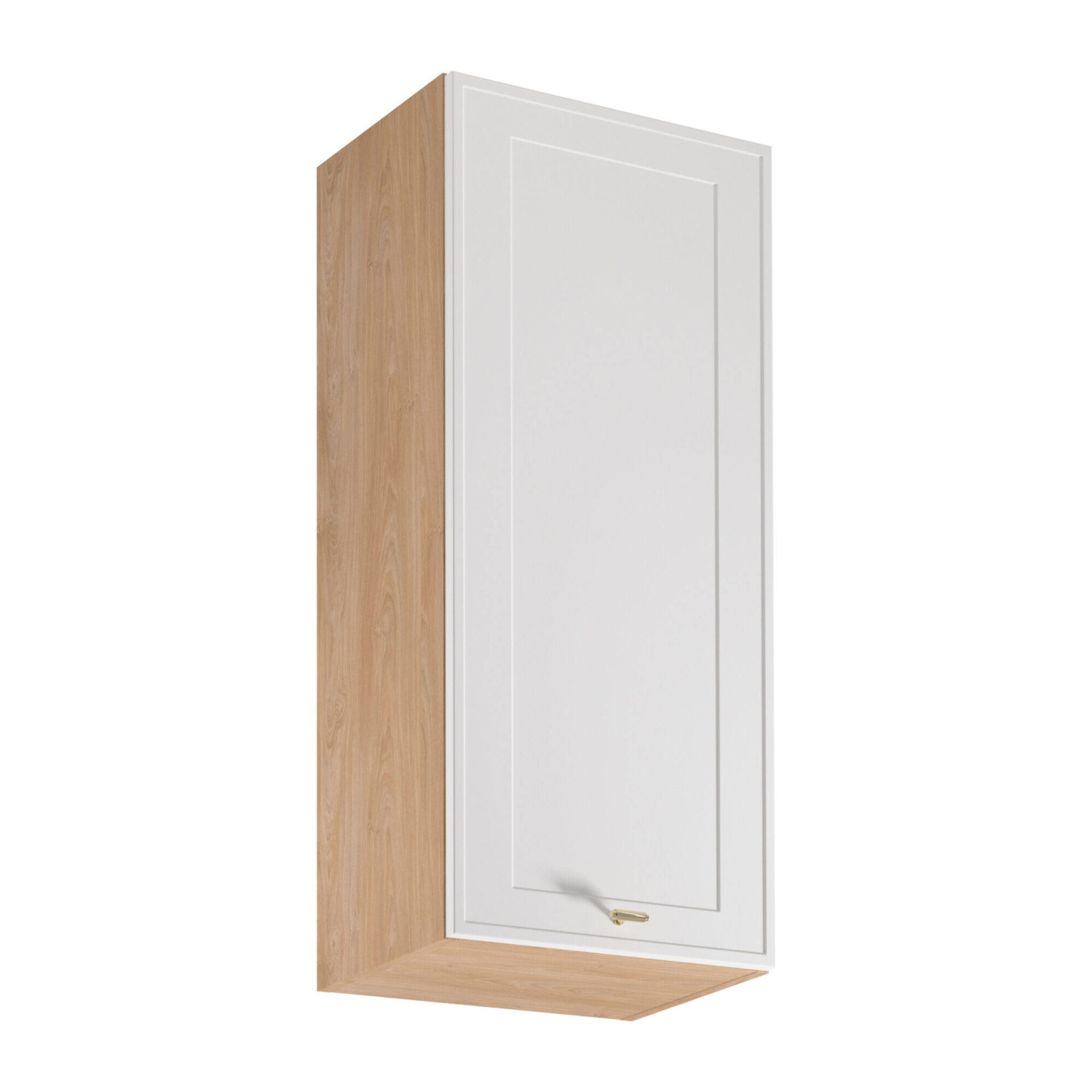 Viršutinė virtuvės spintelė 1D Sorento G45 P/L Puccini matinės baltos spalvos rėmeliu