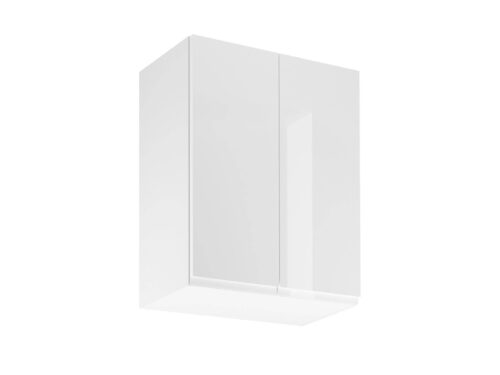 G60 drebulės baltumo blizgi 2 durų viršutinė virtuvės spintelė