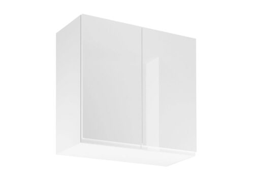 G80 drebulės baltumo blizgi viršutinė 2 durų virtuvės spintelė