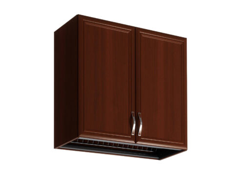 Viršutinė 2 durų virtuvės spintelė su džiovykle G80C Sicily Walnut
