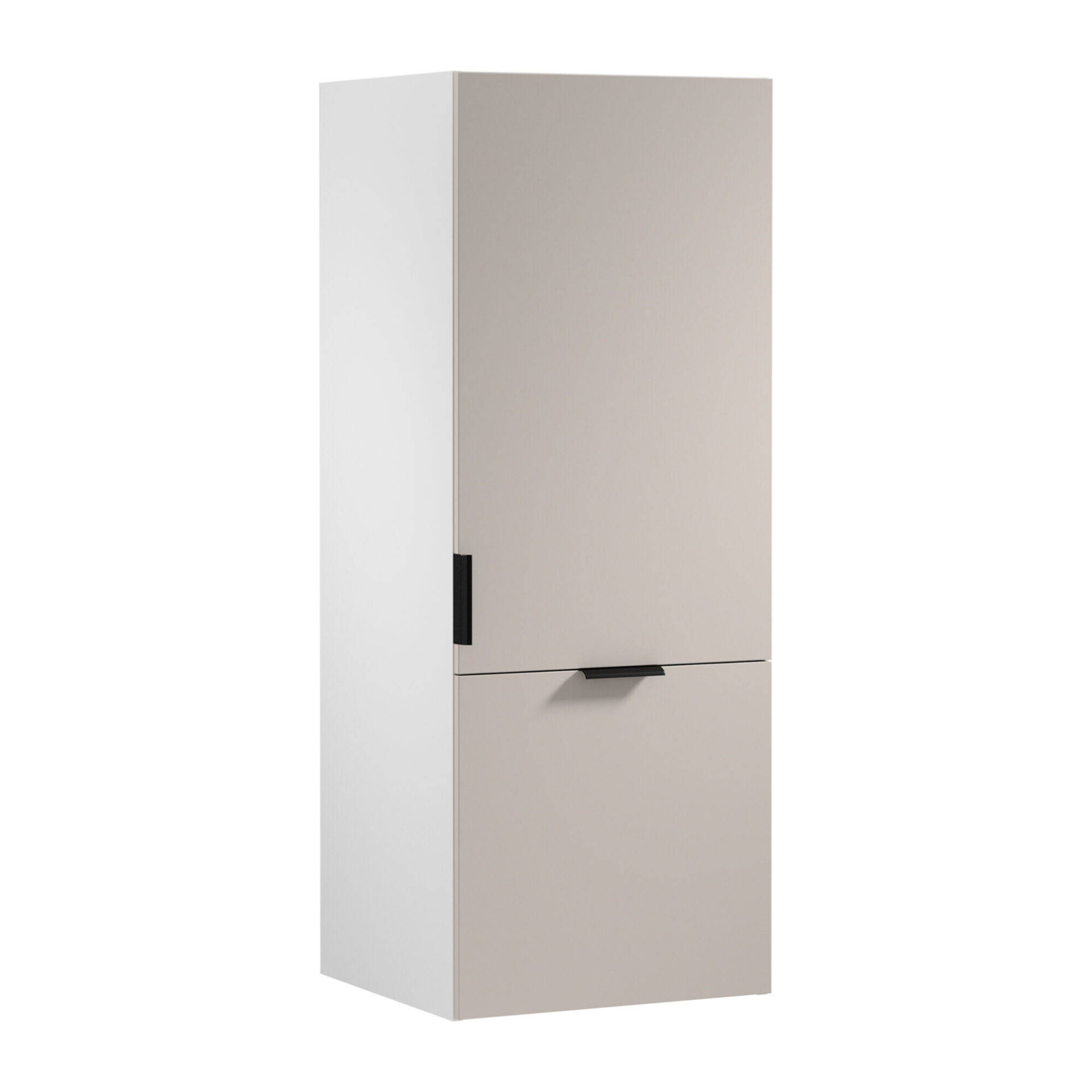 2D viršutinė virtuvės spintelė Sorento N60N matinės baltos matinės smėlio spalvos