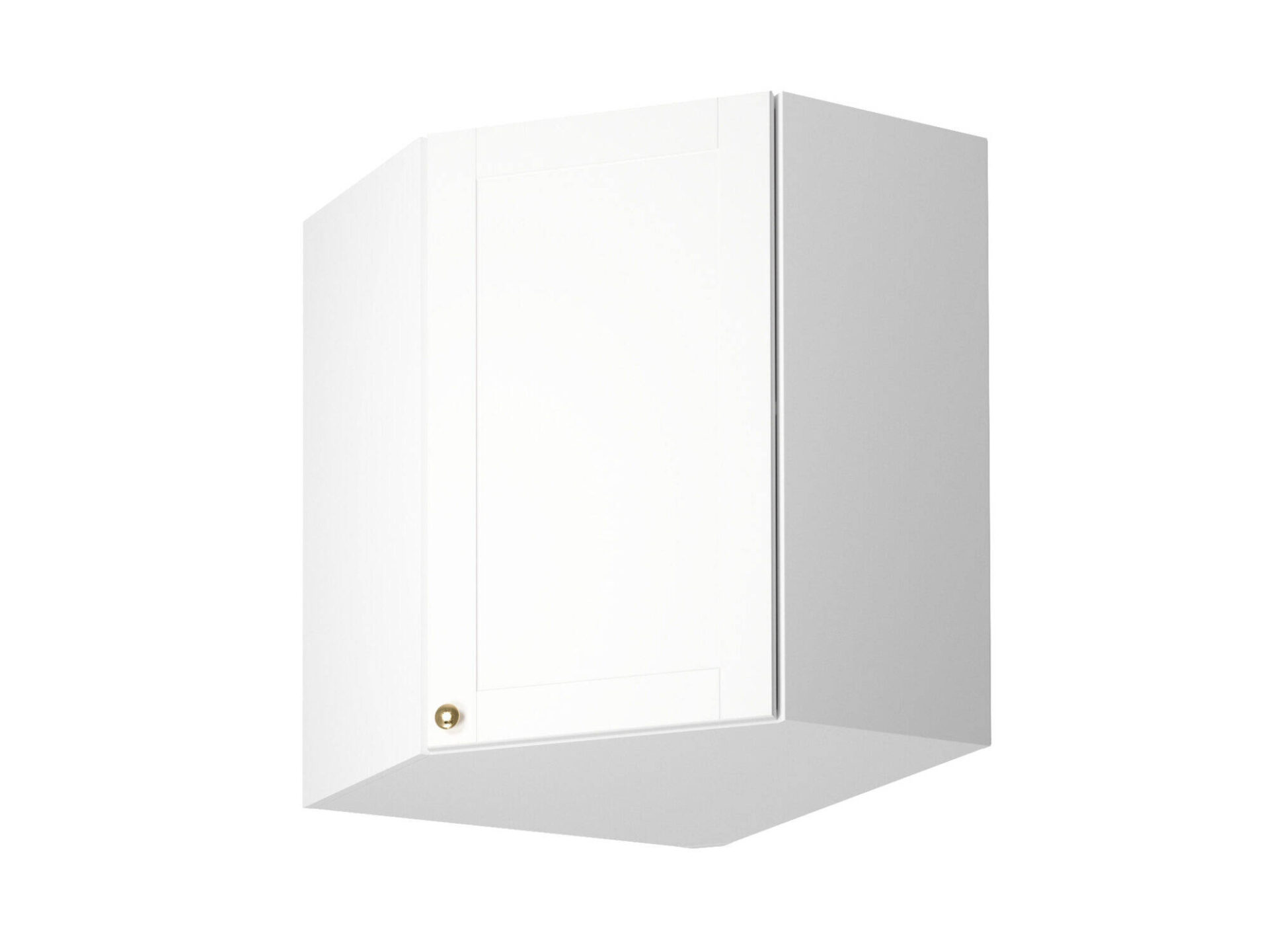 Viršutinė kampinė virtuvės spintelė G60N Linea balta matinė