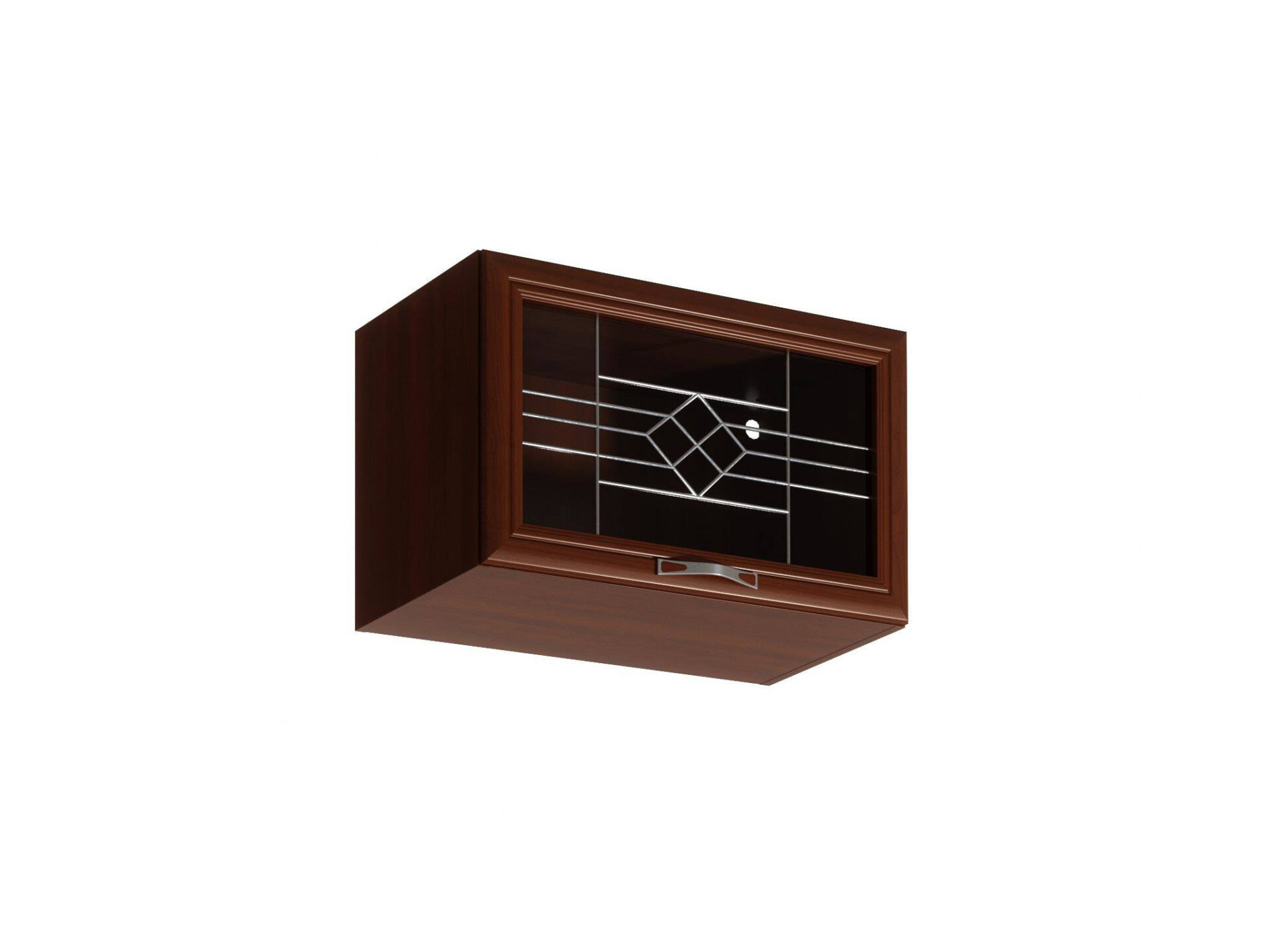 Viršutinė virtuvės spintelė, 1 durų, vitrina, G60KSN, Sicilijos riešutmedis