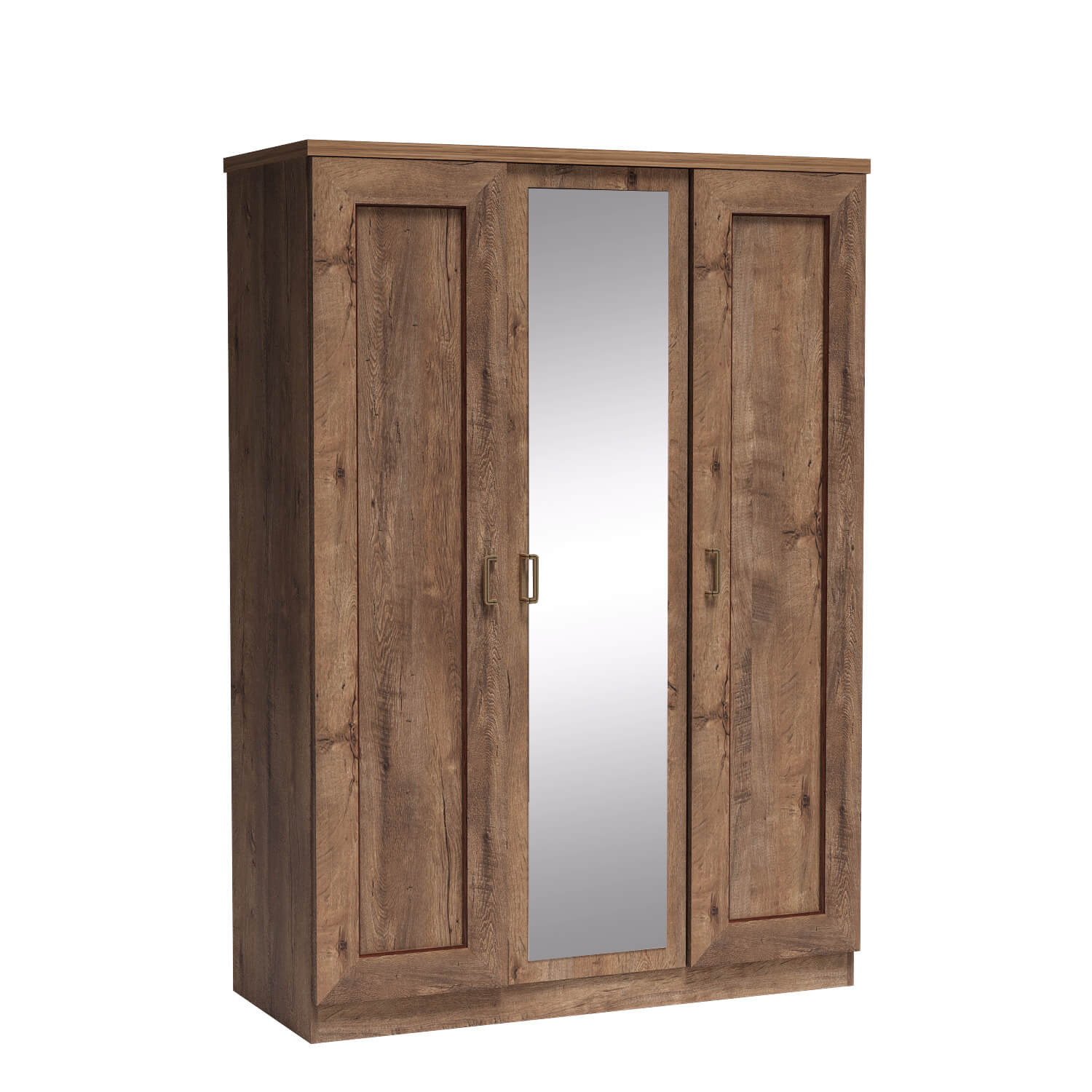 TADEUSZ-15 - Trijų durų spinta su veidrodžiu, Lefkas ąžuolas